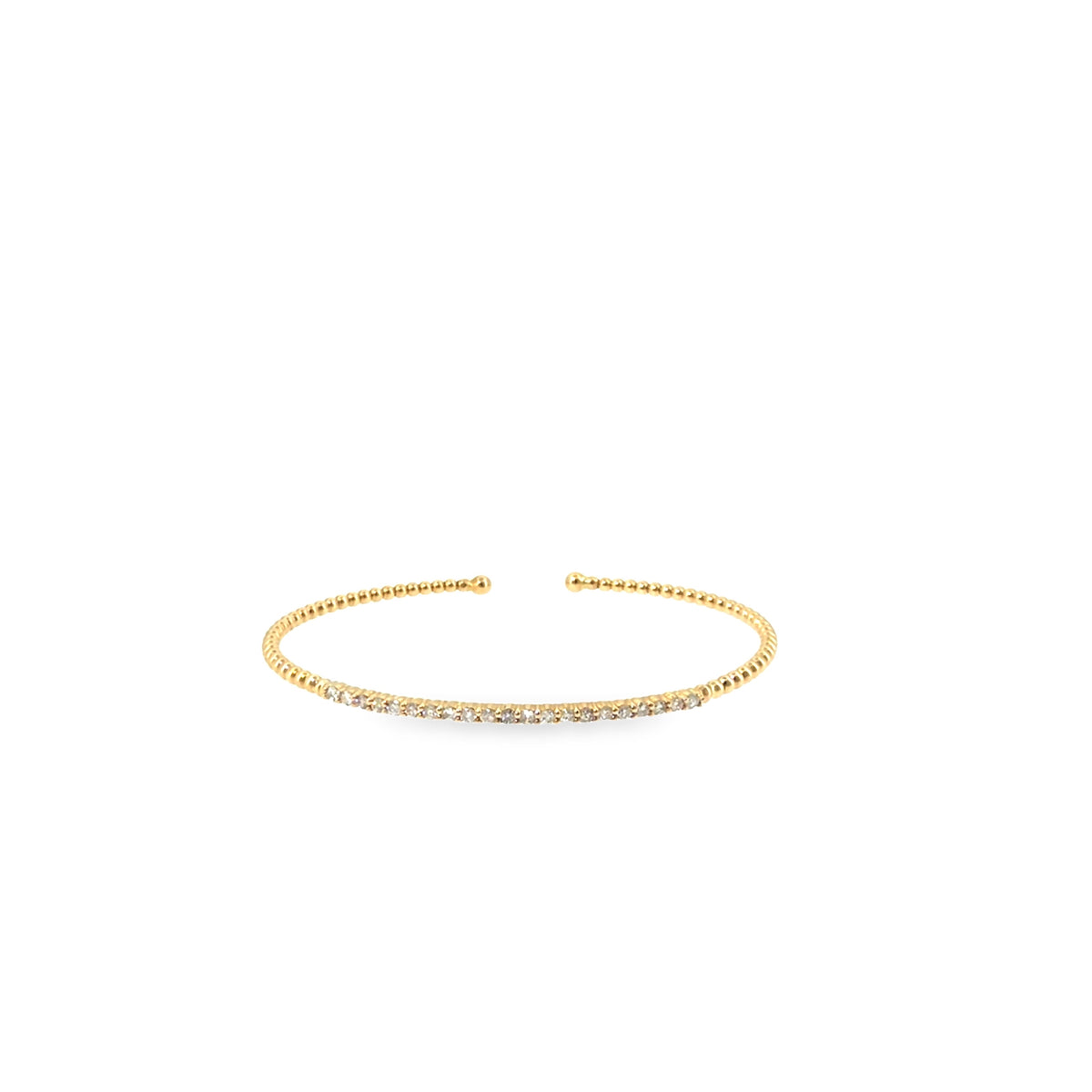 The Golden Dewline Bangle, 0.50ct Diamond, 14K Yellow Gold by Benji Designs, view 1