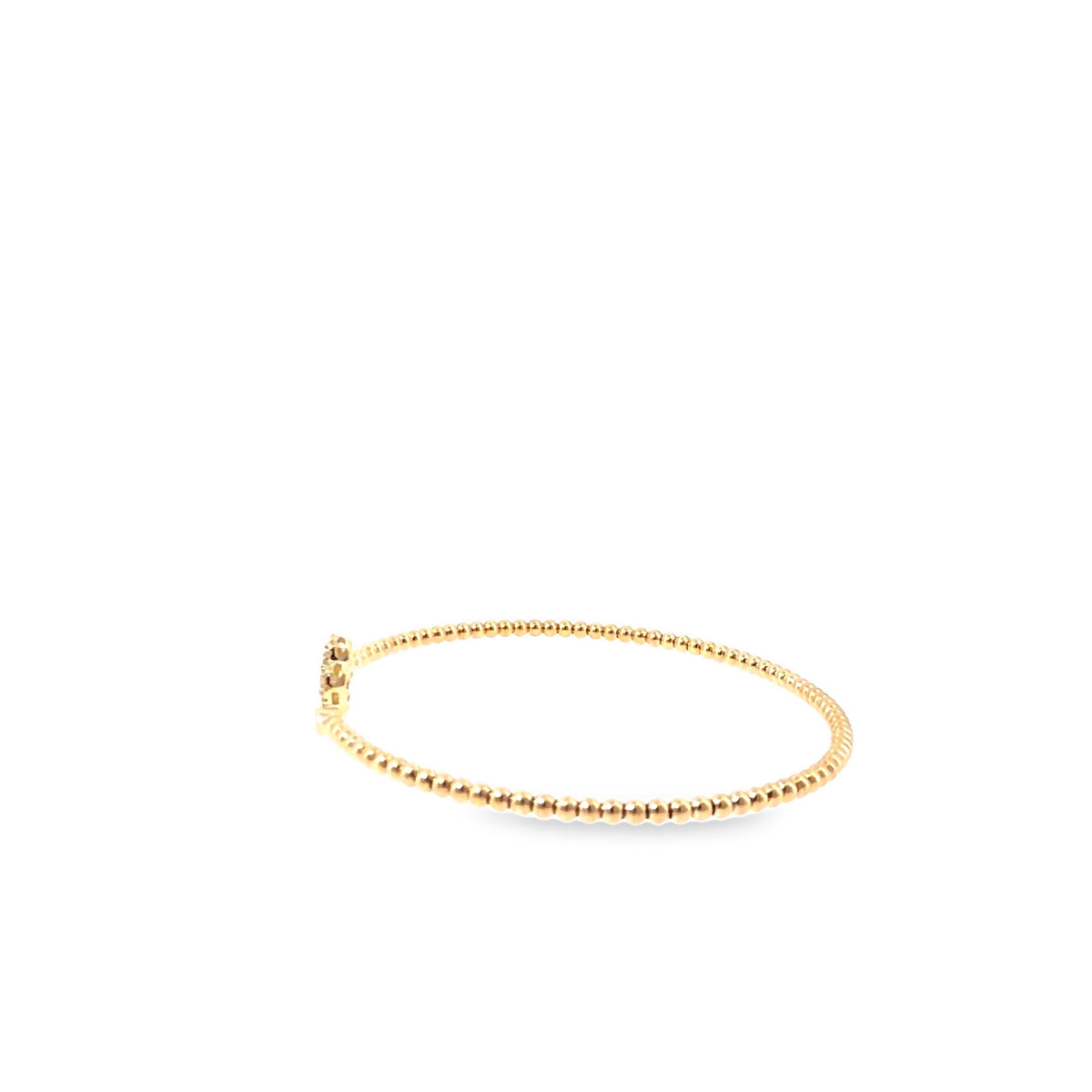 The Honey Bead Bangle, 0.45ct Diamond, 14K Yellow Gold by Benji Designs, view 3