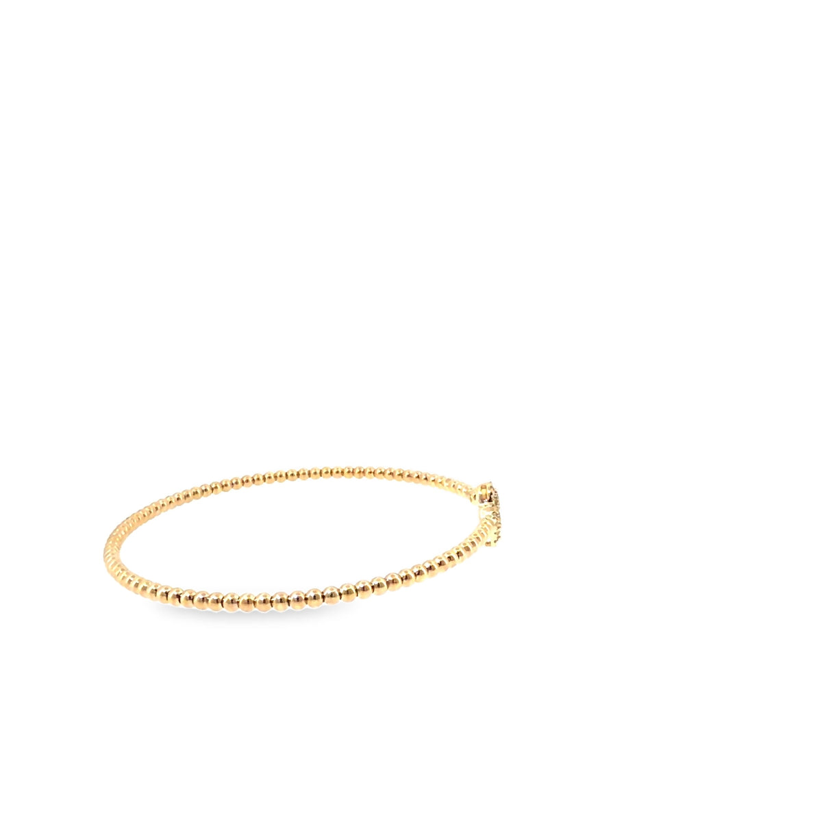 The Honey Bead Bangle, 0.45ct Diamond, 14K Yellow Gold by Benji Designs, view 5