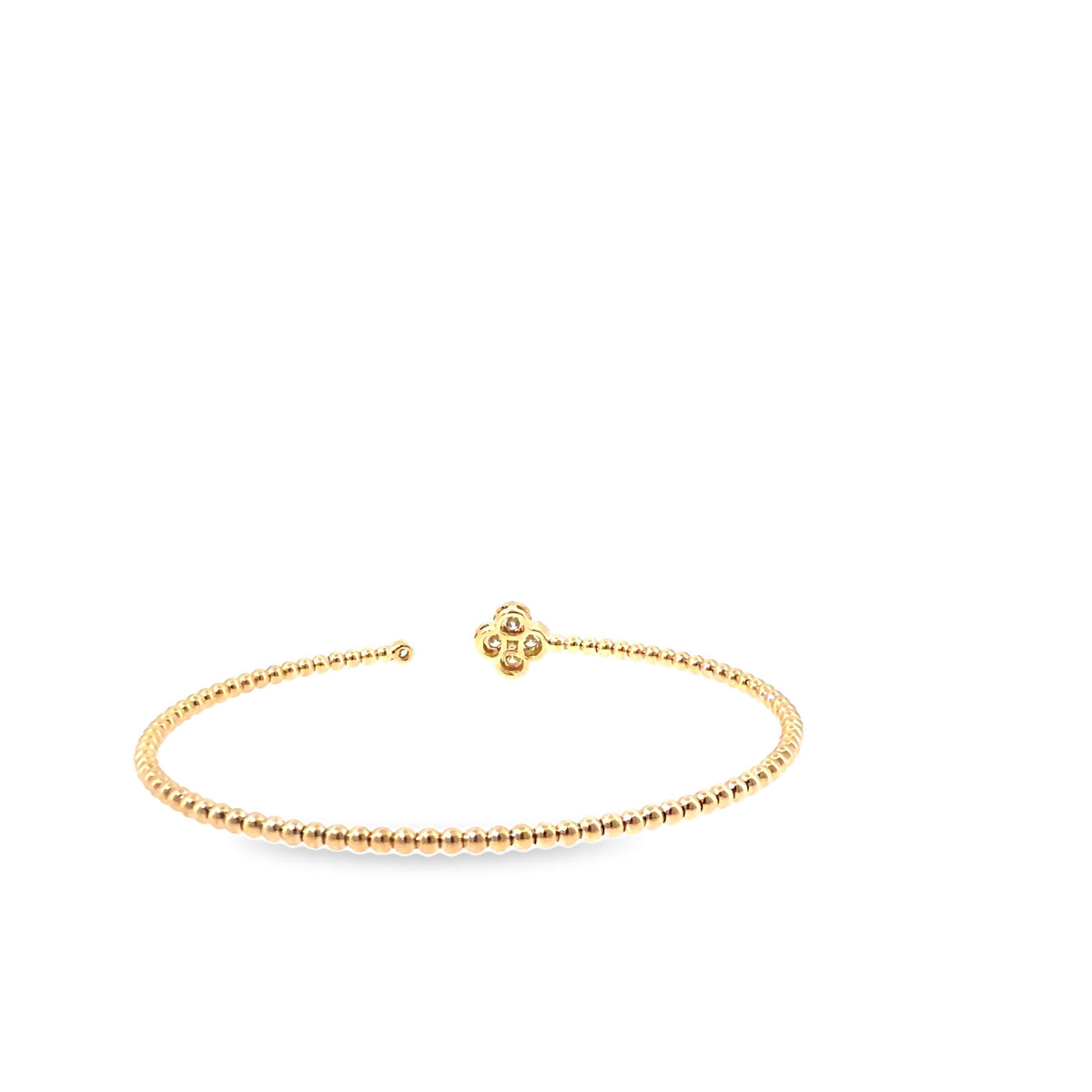 The Honey Bead Bangle, 0.45ct Diamond, 14K Yellow Gold by Benji Designs, view 4