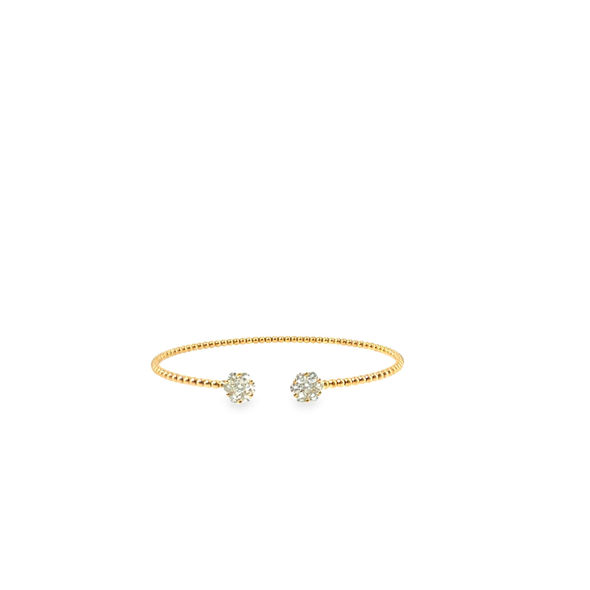 The Golden Bloom Bangle, 0.75ct Diamond, 14K Yellow Gold by Benji Designs, view 1
