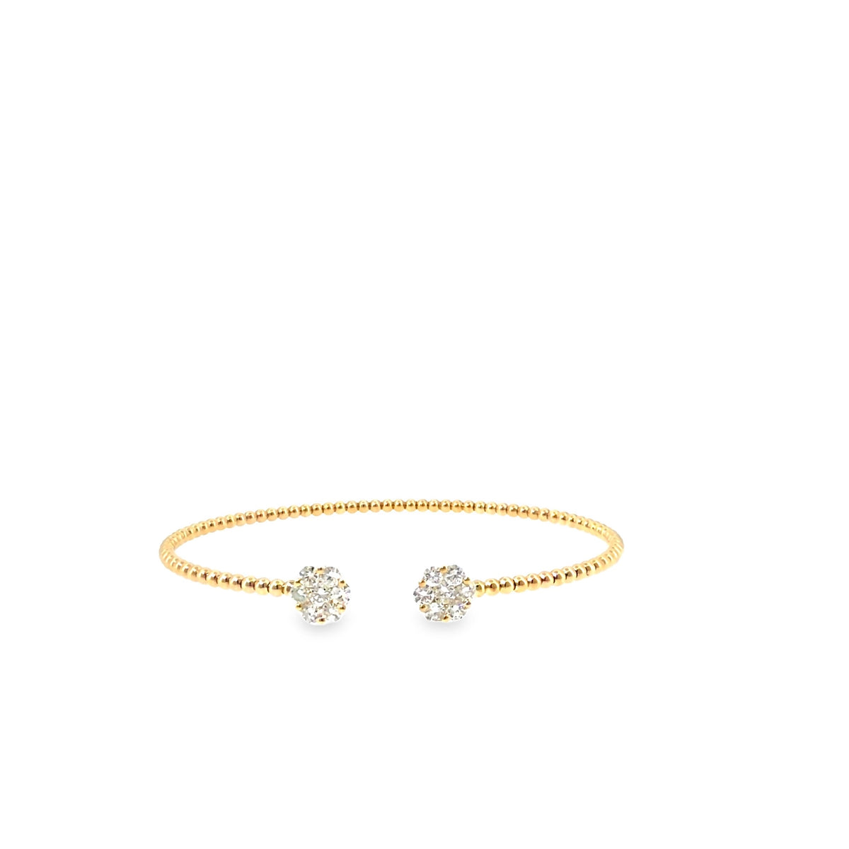 The Golden Bloom Bangle, 0.75ct Diamond, 14K Yellow Gold by Benji Designs, view 2