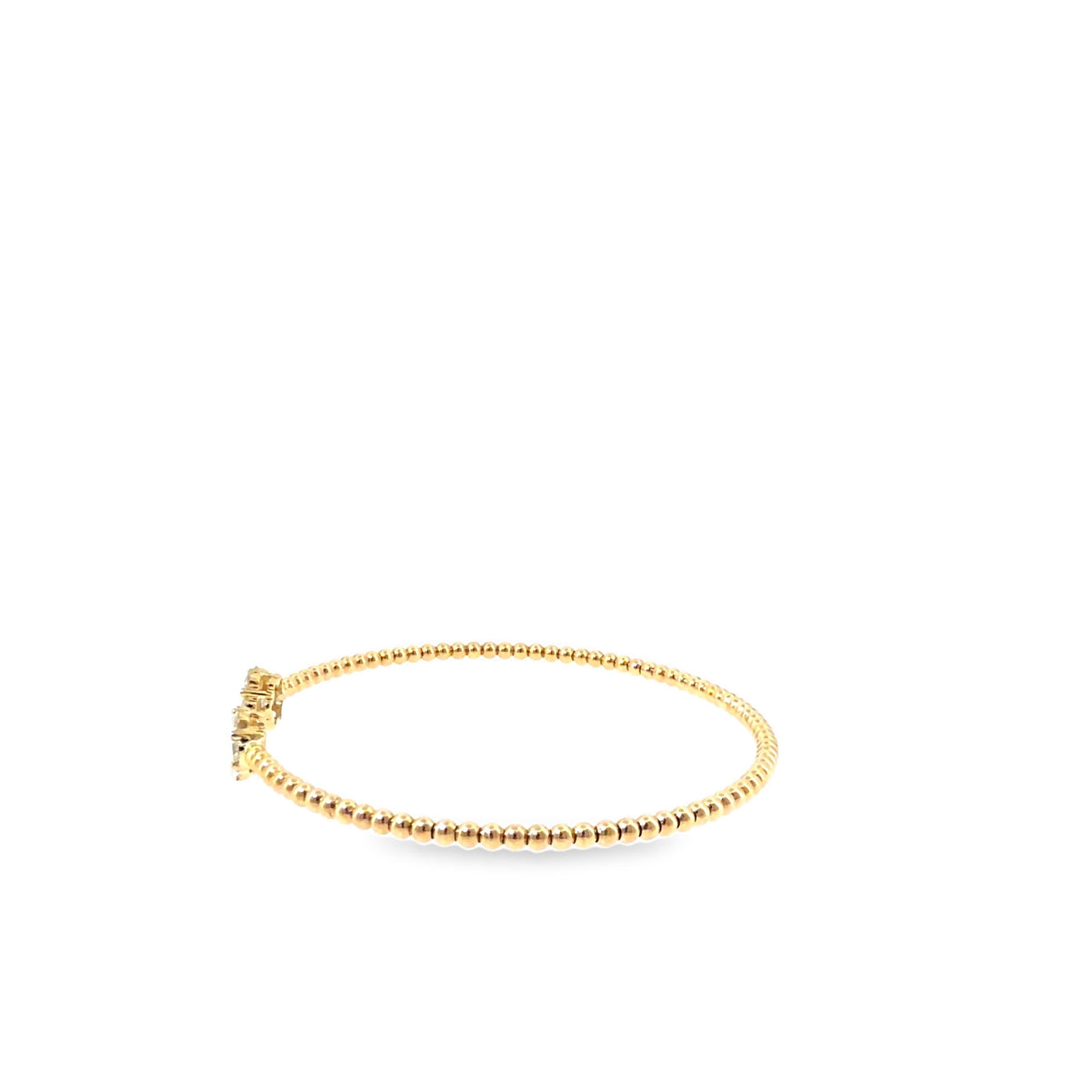 The Golden Bloom Bangle, 0.75ct Diamond, 14K Yellow Gold by Benji Designs, view 3