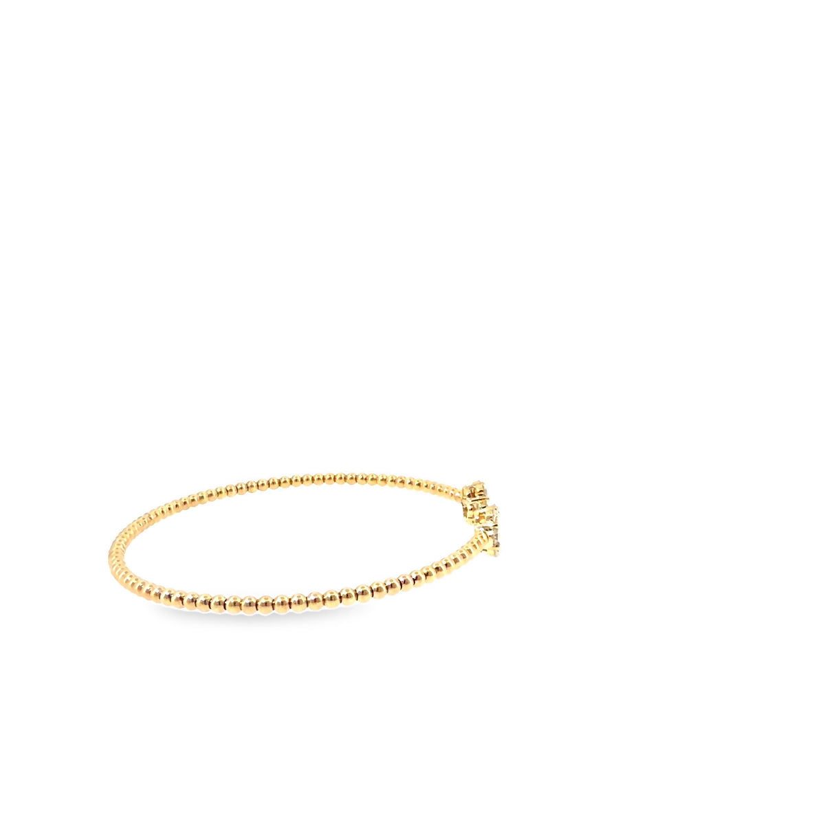 The Golden Bloom Bangle, 0.75ct Diamond, 14K Yellow Gold by Benji Designs, view 5