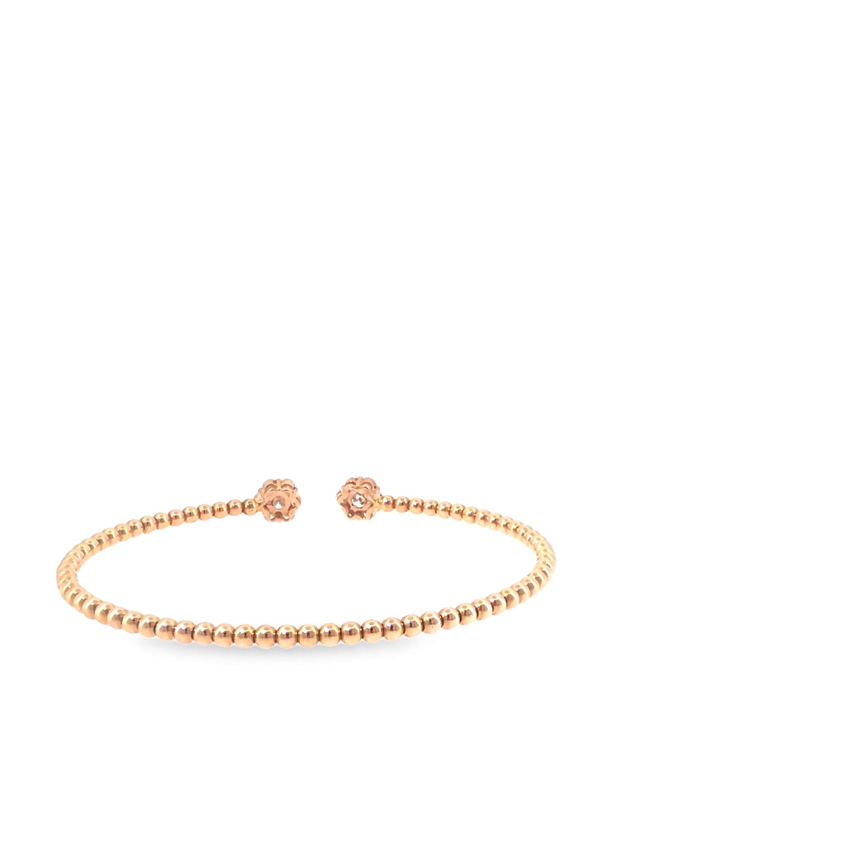 The Rose Cluster Bangle, 0.80ct Diamond, 18K Rose Gold by Benji Designs, view 5