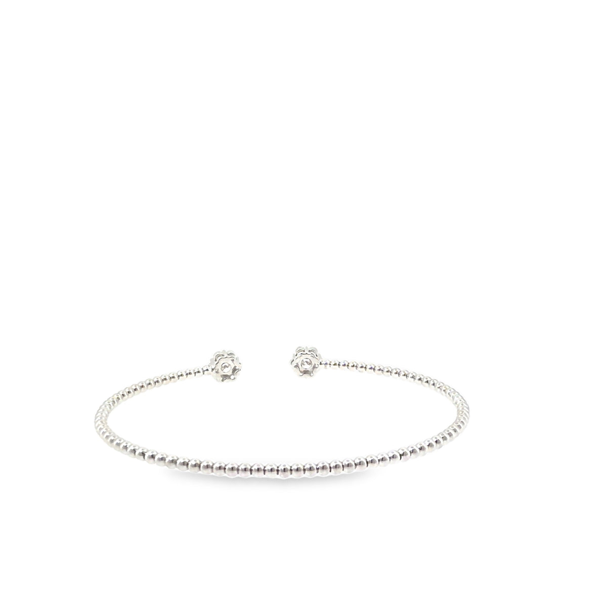 The Frost Bloom Bangle, 0.75ct Diamond, 14K White Gold by Benji Designs, view 4