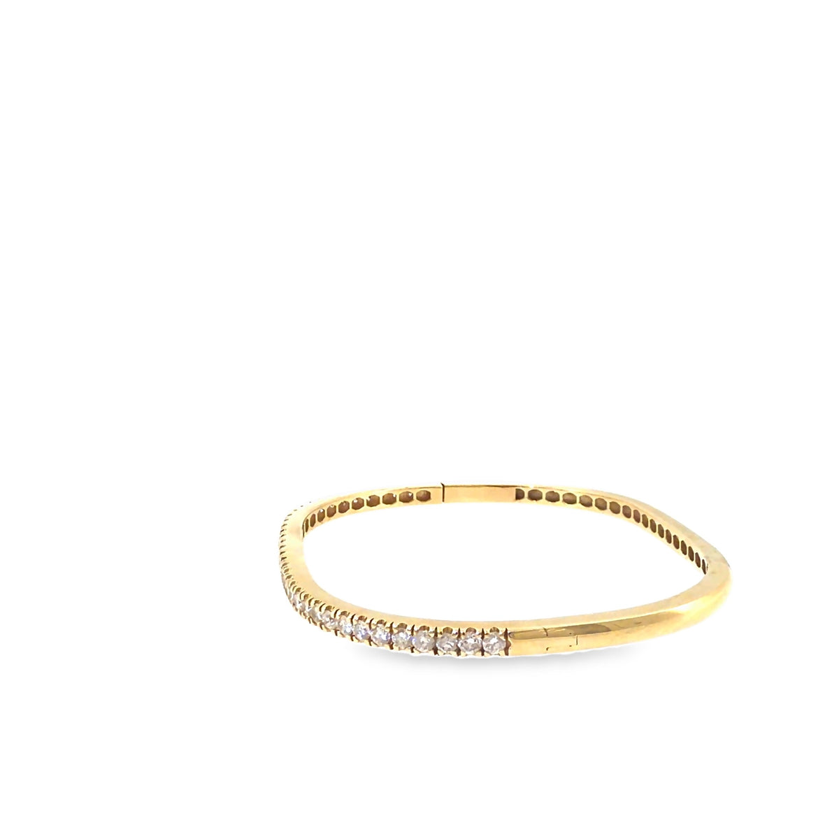 The Golden Promenade Bangle, 2.00ct Diamond, 14K Yellow Gold by Benji Designs, view 2