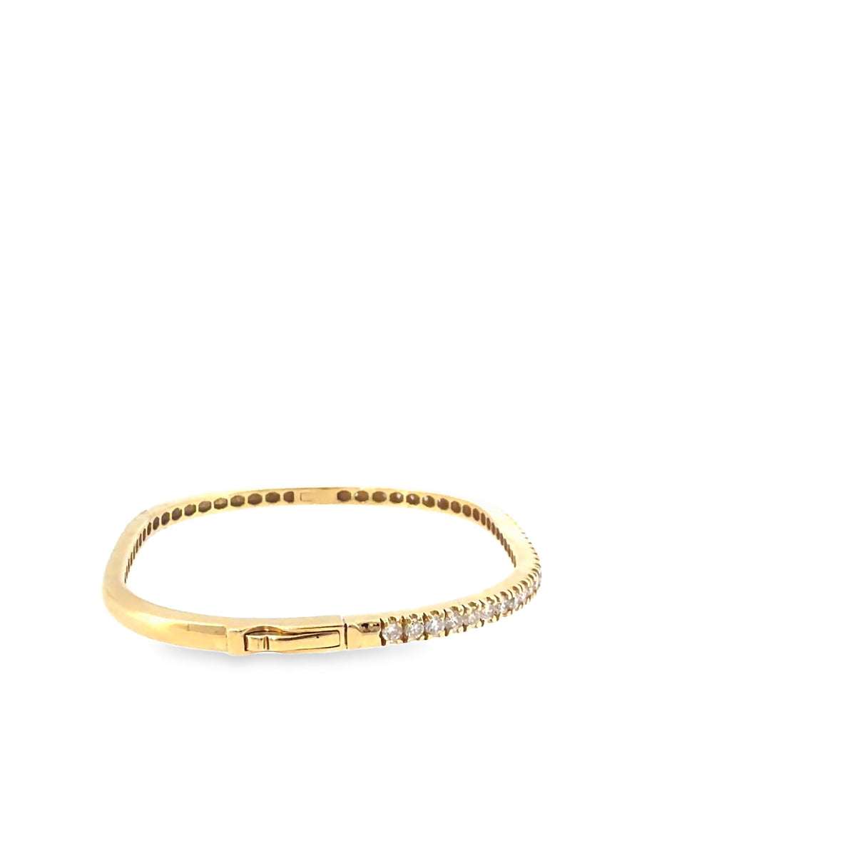 The Golden Promenade Bangle, 2.00ct Diamond, 14K Yellow Gold by Benji Designs, view 4