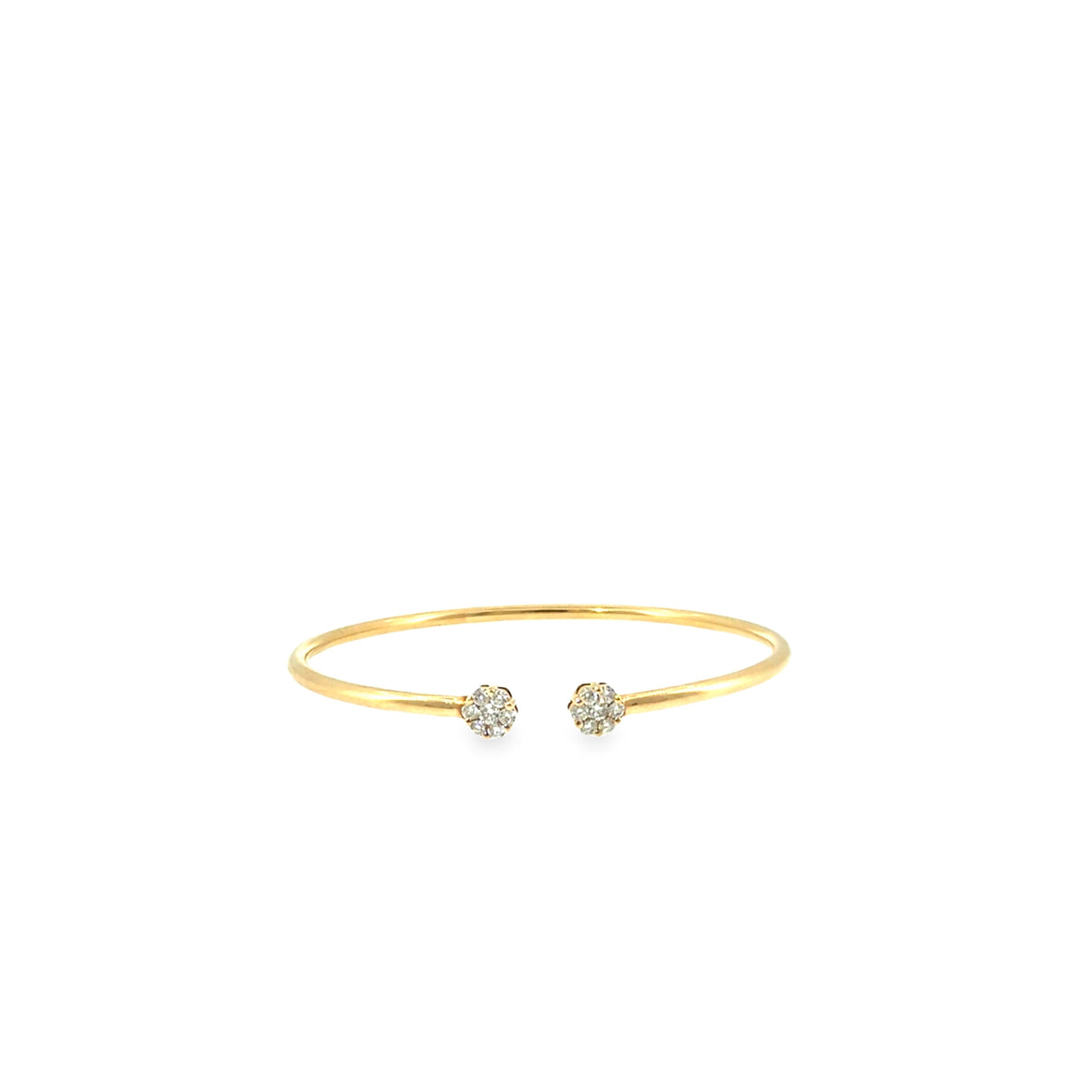 The Sunrise Line Bangle, 0.50ct Diamond, 14K Yellow Gold by Benji Designs, view 1