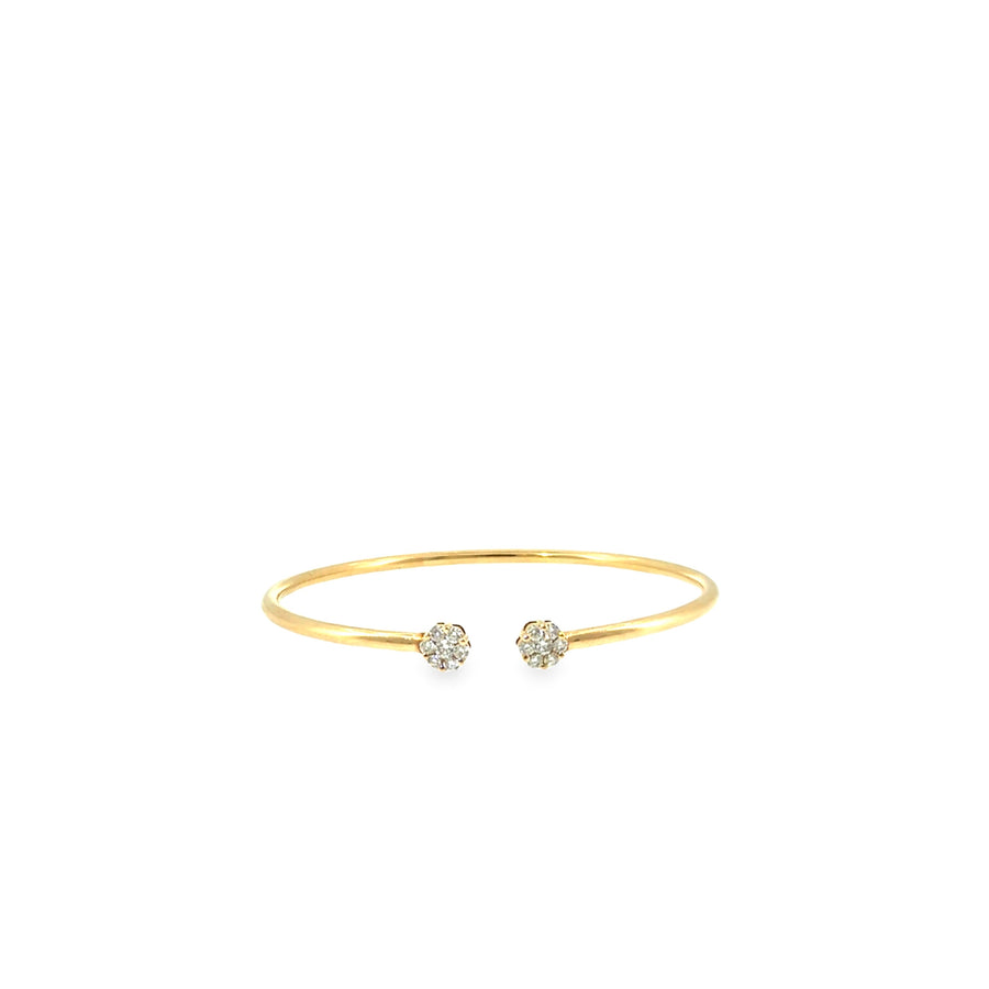 The Sunrise Line Bangle, 0.50ct Diamond, 14K Yellow Gold by Benji Designs, view 1