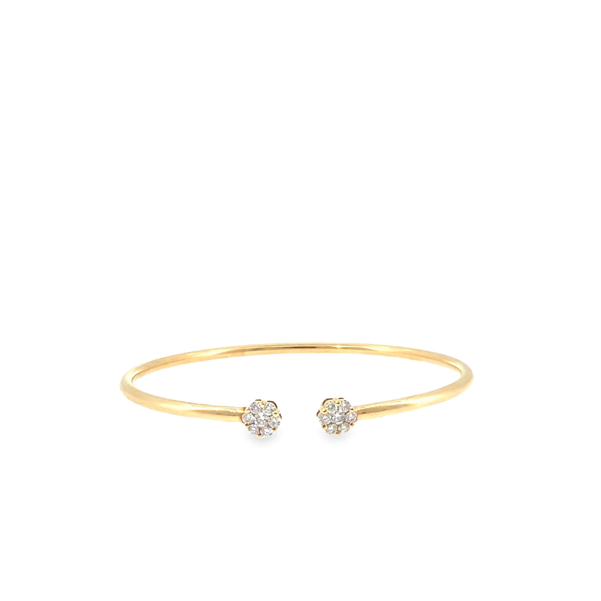 The Sunrise Line Bangle, 0.50ct Diamond, 14K Yellow Gold by Benji Designs, view 2