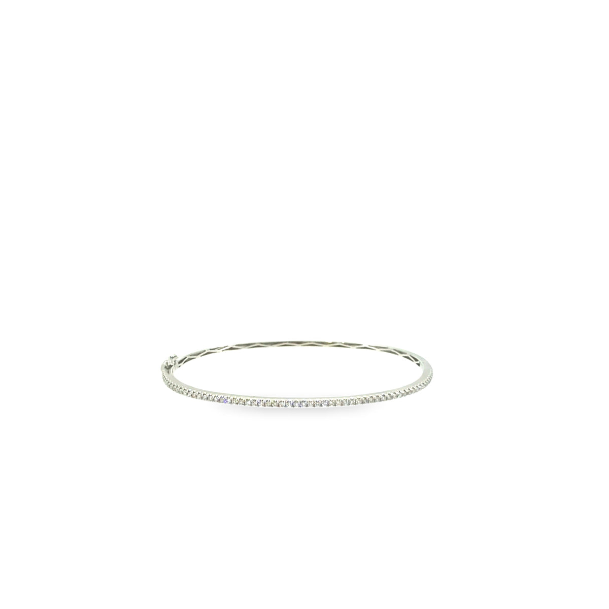 The Polar Twist Bangle, 0.50ct Diamond, 14K White Gold by Benji Designs, view 1