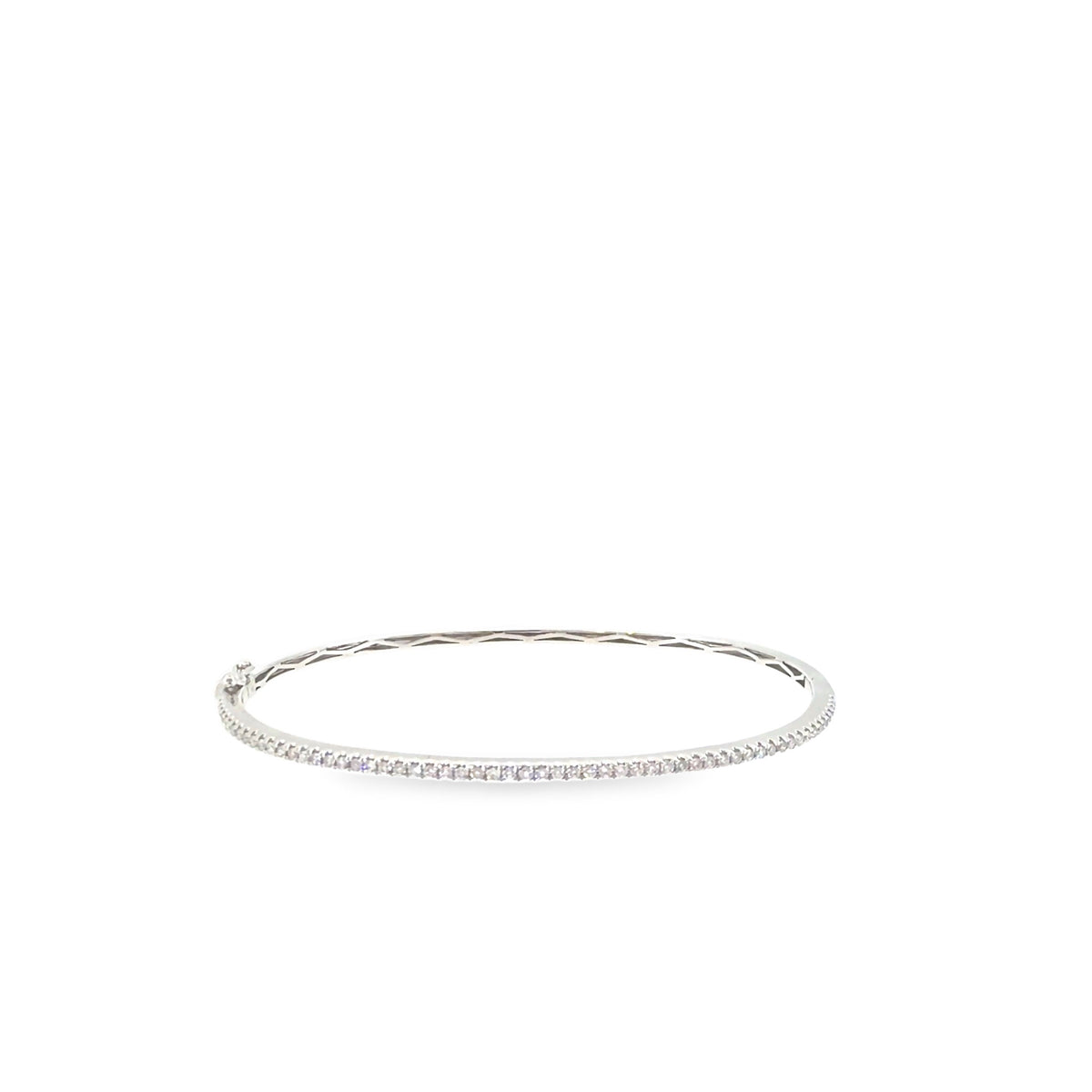 The Polar Twist Bangle, 0.50ct Diamond, 14K White Gold by Benji Designs, view 2