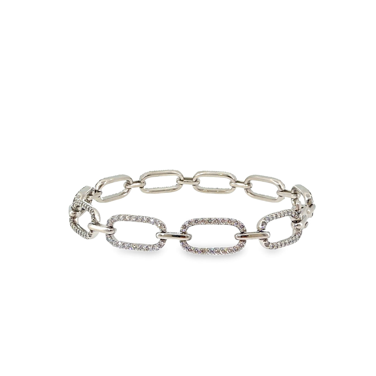 The Platinum Promenade Bracelet, 2.75 ct Diamond, Platinum by Benji Designs, view 2