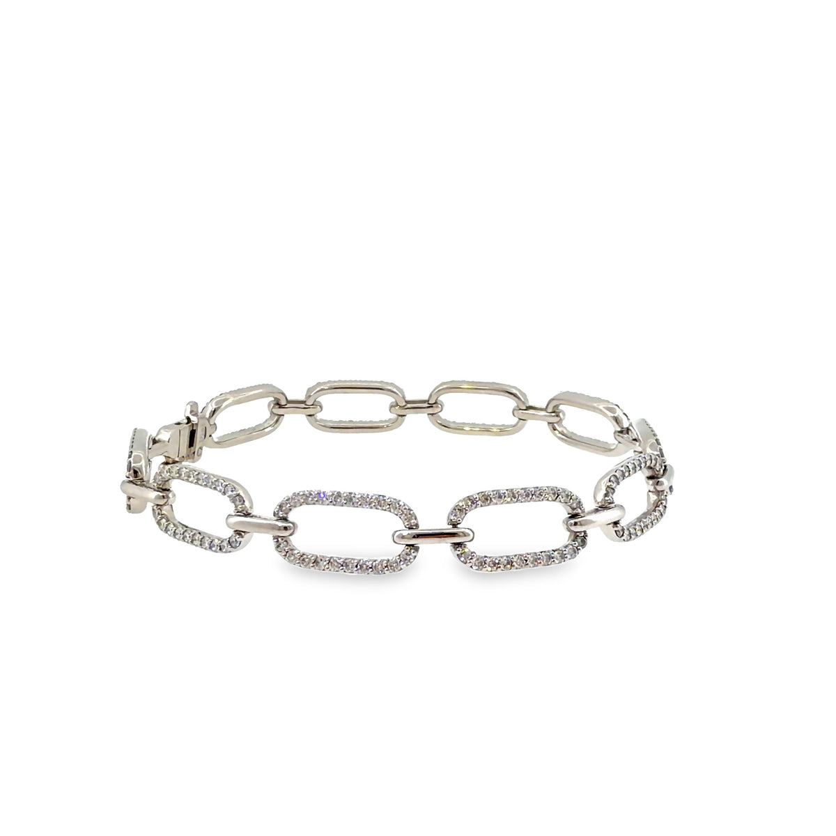 The Platinum Promenade Bracelet, 2.75 ct Diamond, Platinum by Benji Designs, view 4