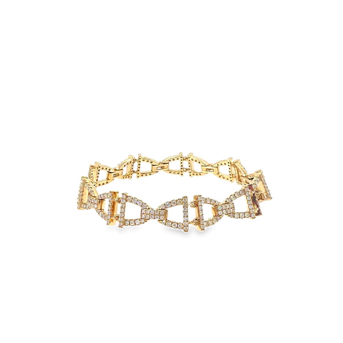 The Golden Prism Bracelet, 3.00 ct Diamond, 14K Yellow Gold by Benji Designs, view 3