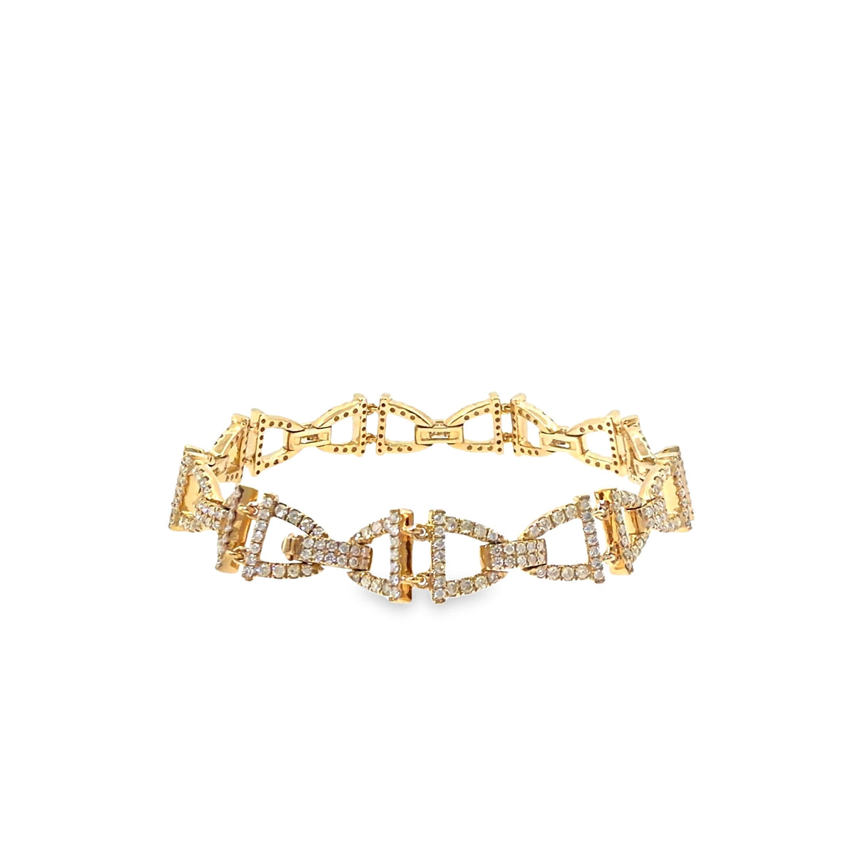 The Golden Prism Bracelet, 3.00 ct Diamond, 14K Yellow Gold by Benji Designs, view 4