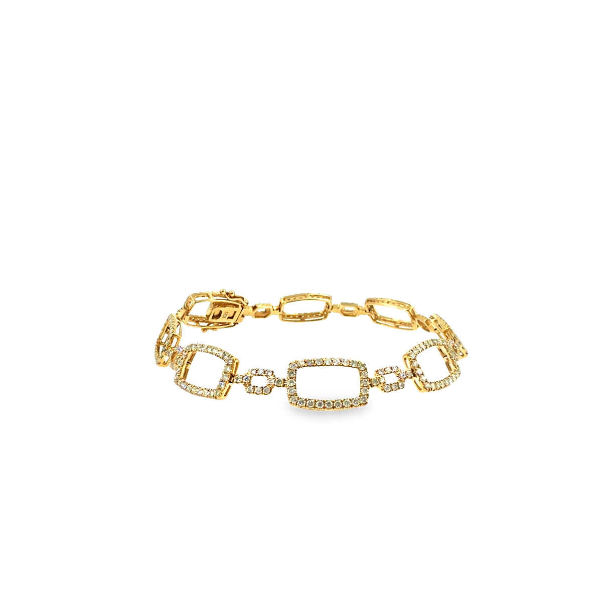 The Golden Frame Bracelet, 2.50 ct Diamond, 14K Yellow Gold by Benji Designs, view 6