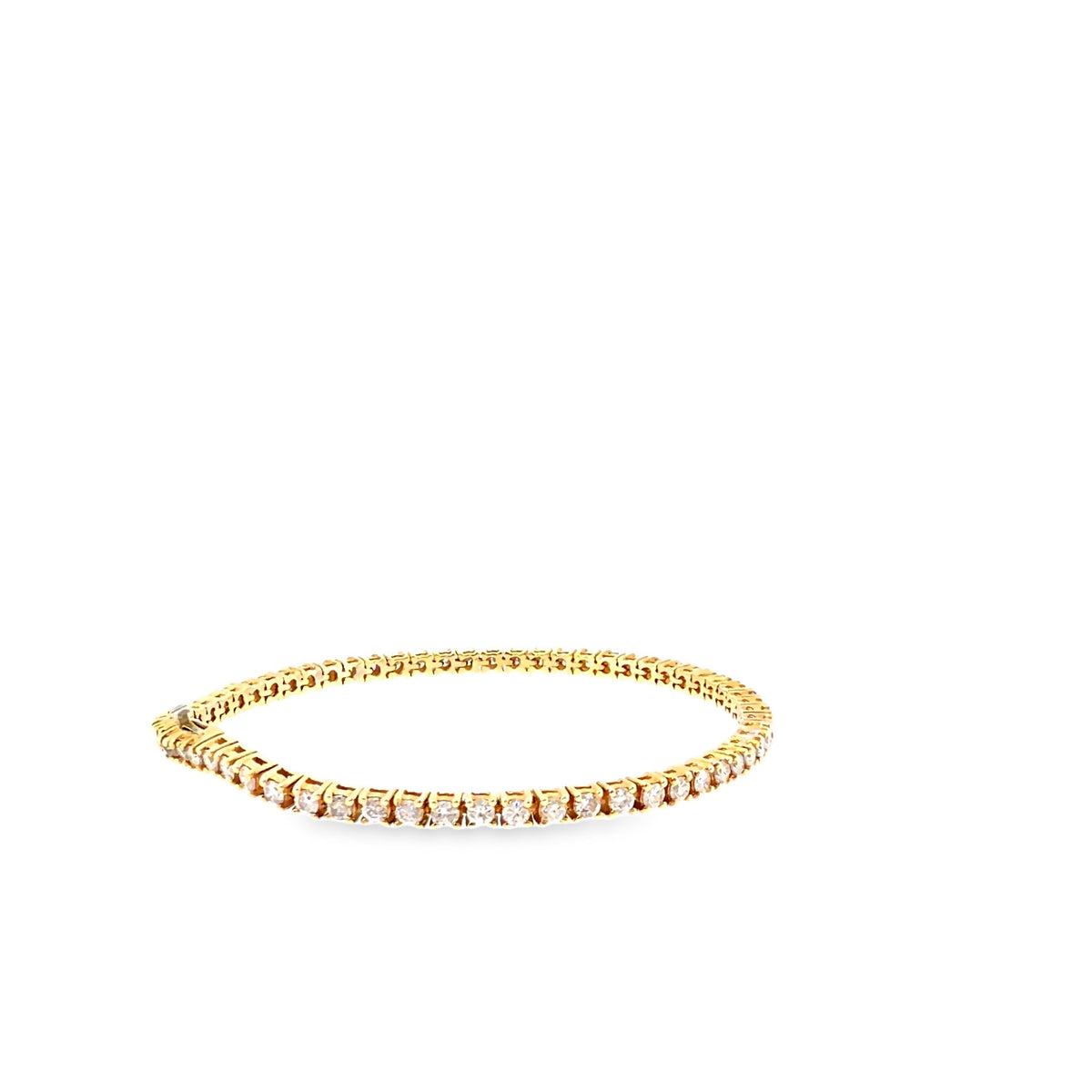 The Golden Riviera Tennis Bracelet, 3.00ct Diamond, 14K Yellow Gold by Benji Designs, view 5