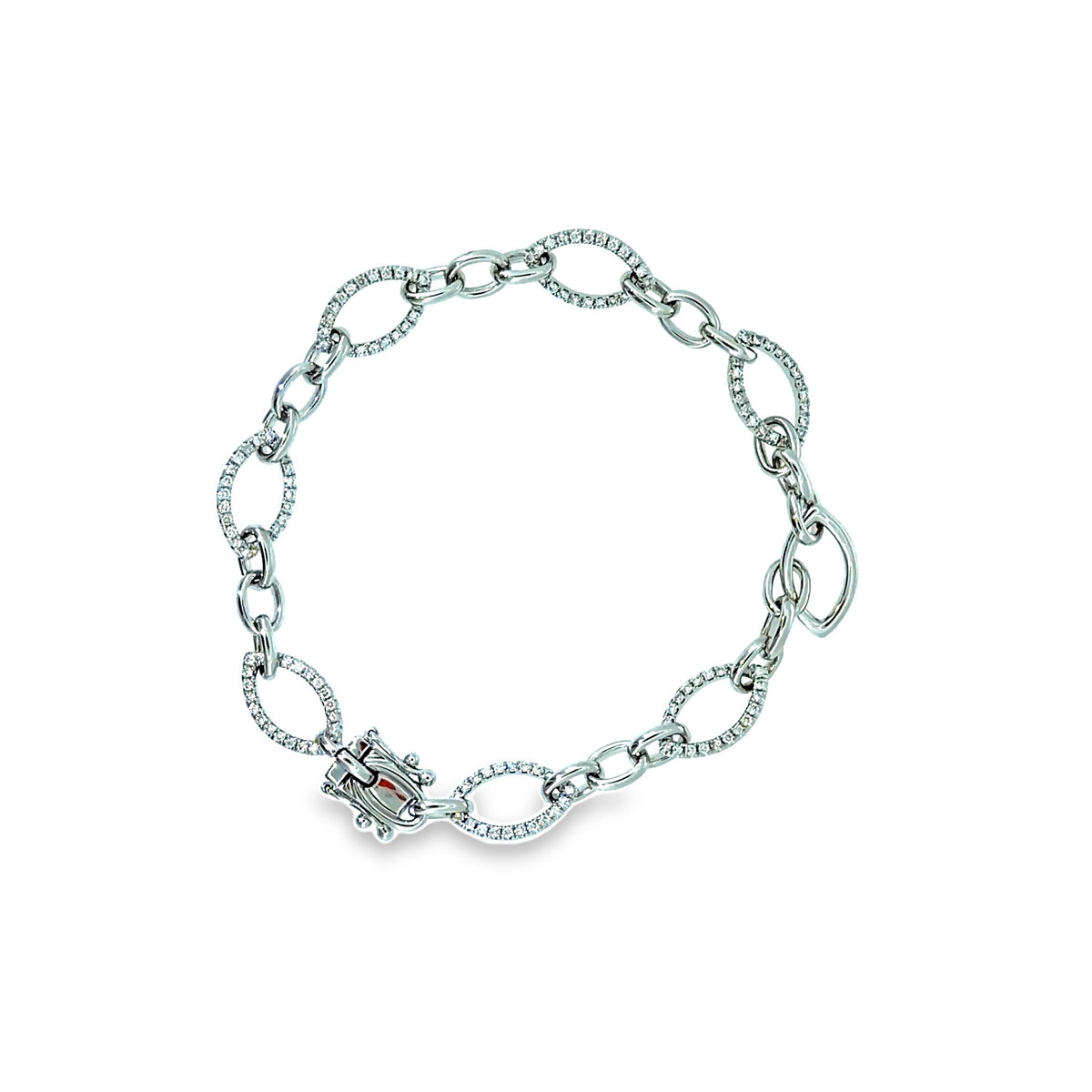 The Moonlink Bracelet, 1.05ct Diamond, 14K White Gold by Benji Designs, view 3