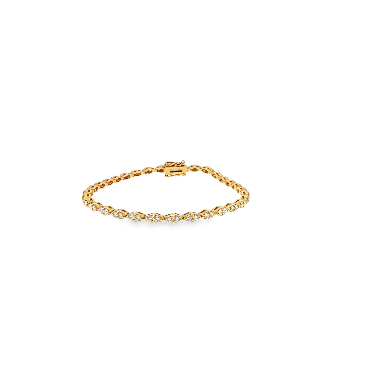The Golden Vine Bracelet, 2.00ct Diamond, 14K Yellow Gold by Benji Designs, view 1