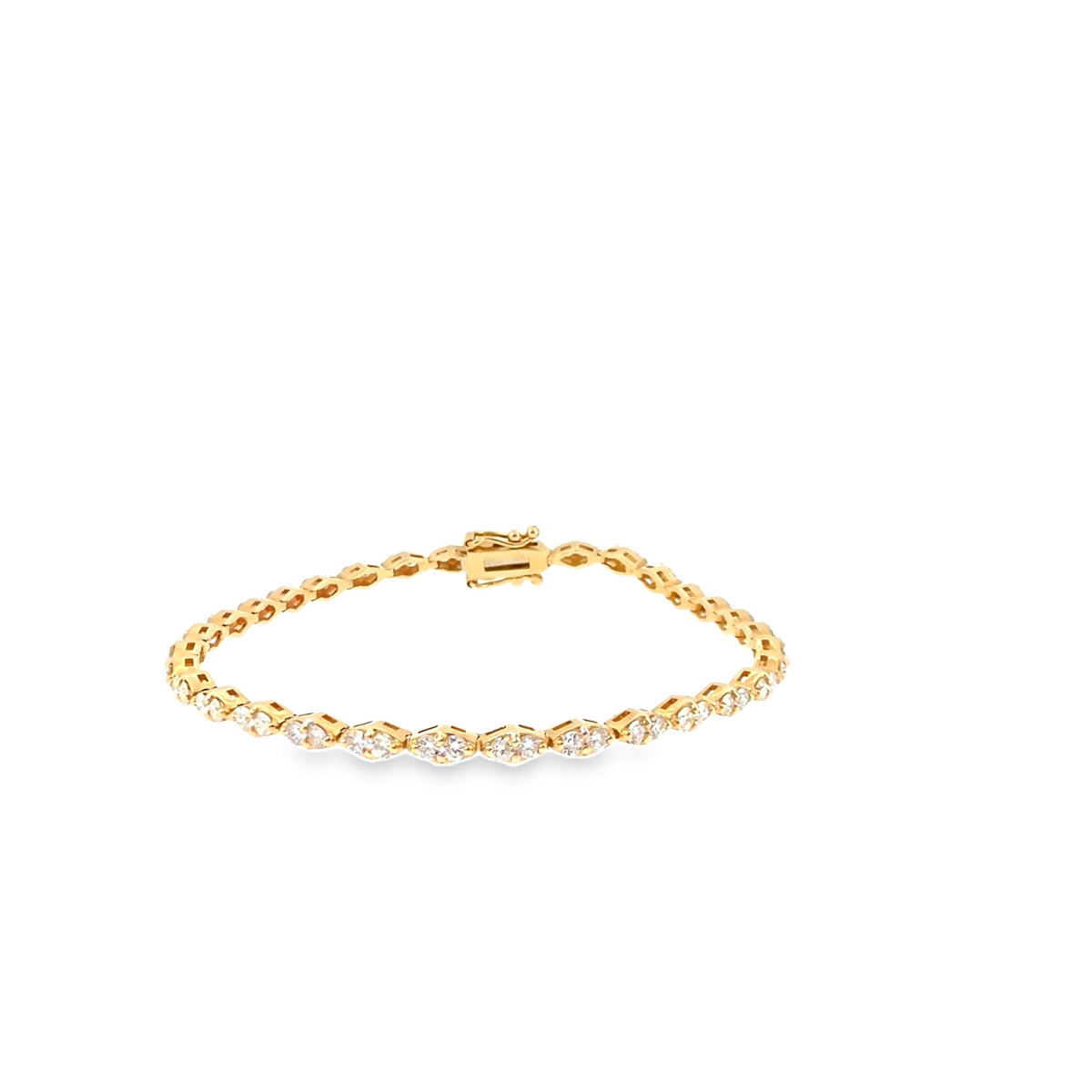 The Golden Vine Bracelet, 2.00ct Diamond, 14K Yellow Gold by Benji Designs, view 2