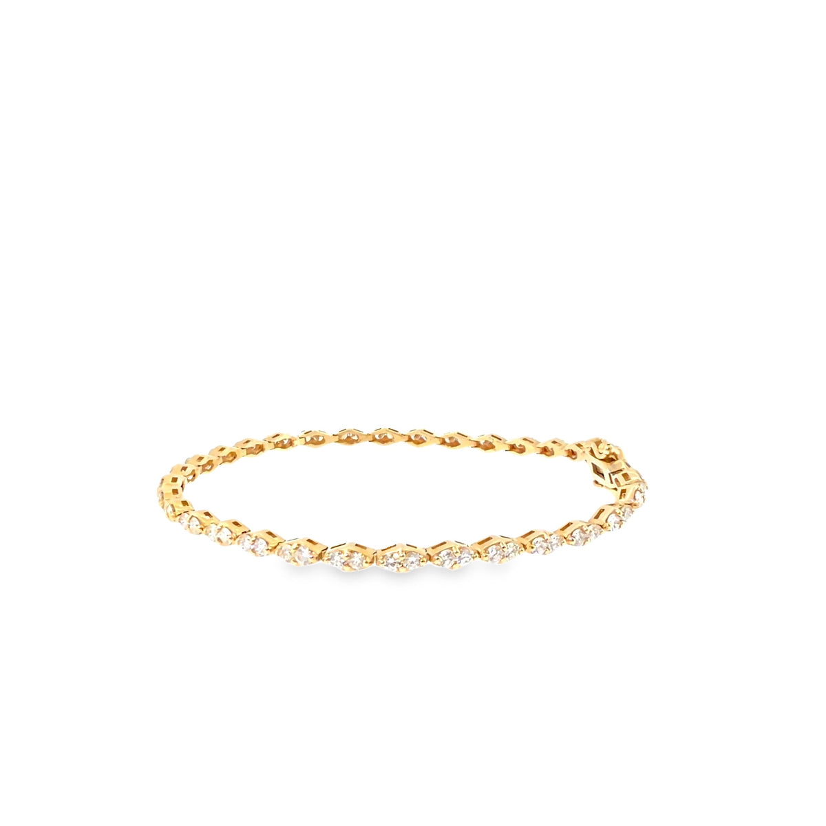 The Golden Vine Bracelet, 2.00ct Diamond, 14K Yellow Gold by Benji Designs, view 3
