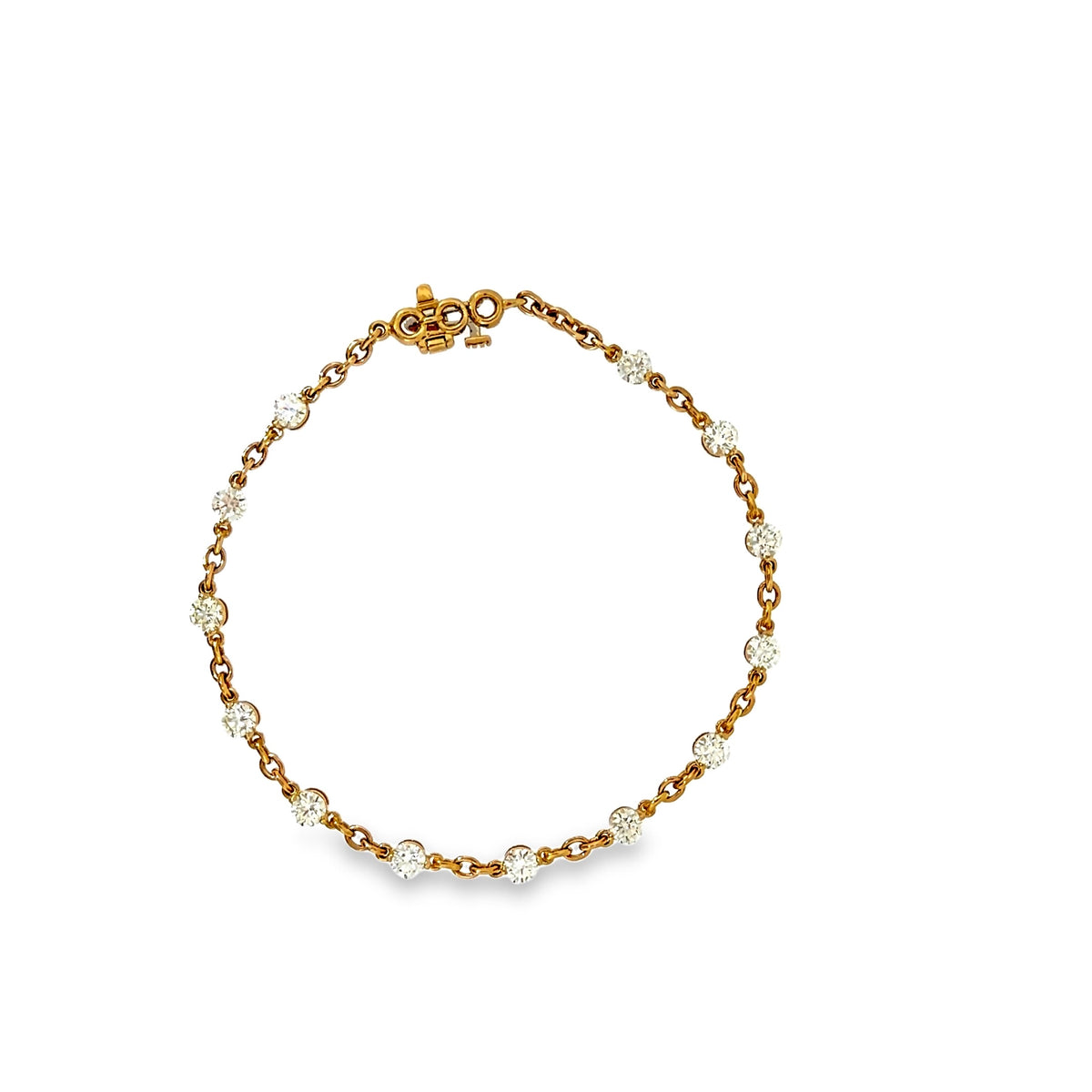 The Golden Droplet Bracelet, 2.50ct Diamond, 18K Yellow Gold by Benji Designs, view 5