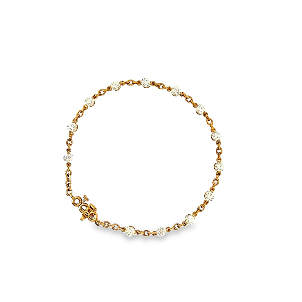 The Golden Droplet Bracelet, 2.50ct Diamond, 18K Yellow Gold by Benji Designs, view 9