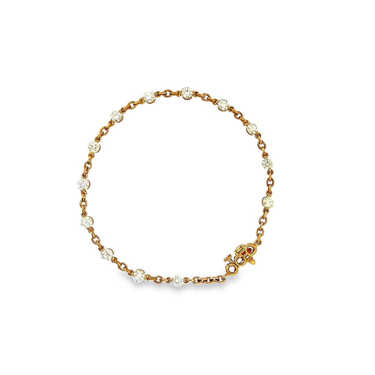 The Golden Droplet Bracelet, 2.50ct Diamond, 18K Yellow Gold by Benji Designs, view 8