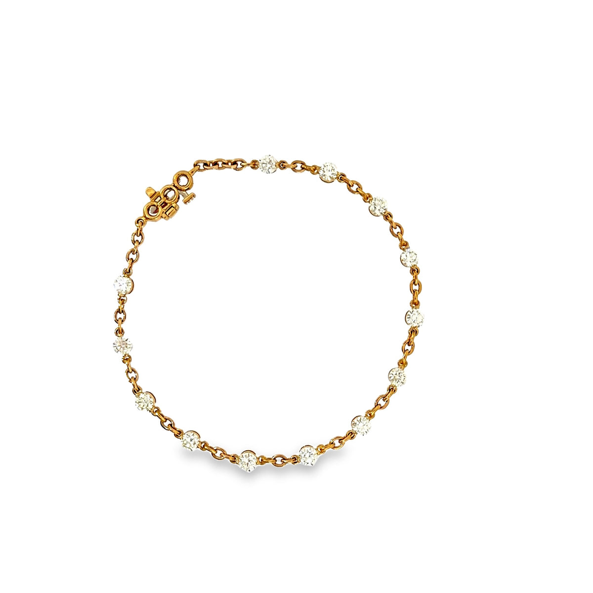 The Golden Droplet Bracelet, 2.50ct Diamond, 18K Yellow Gold by Benji Designs, view 10