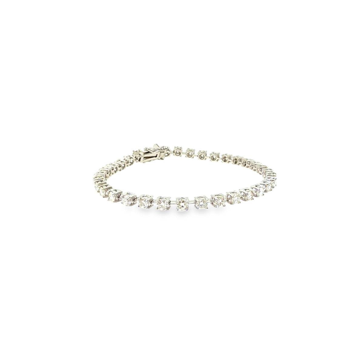 The Icebreaker Tennis Bracelet, 4.00ct Diamond, 14K White Gold by Benji Designs, view 2