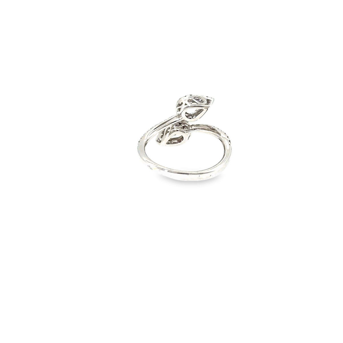 The Twin Tears Ring, 1.20ct Pear Diamond, 18K White Gold by Benji Designs, view 4