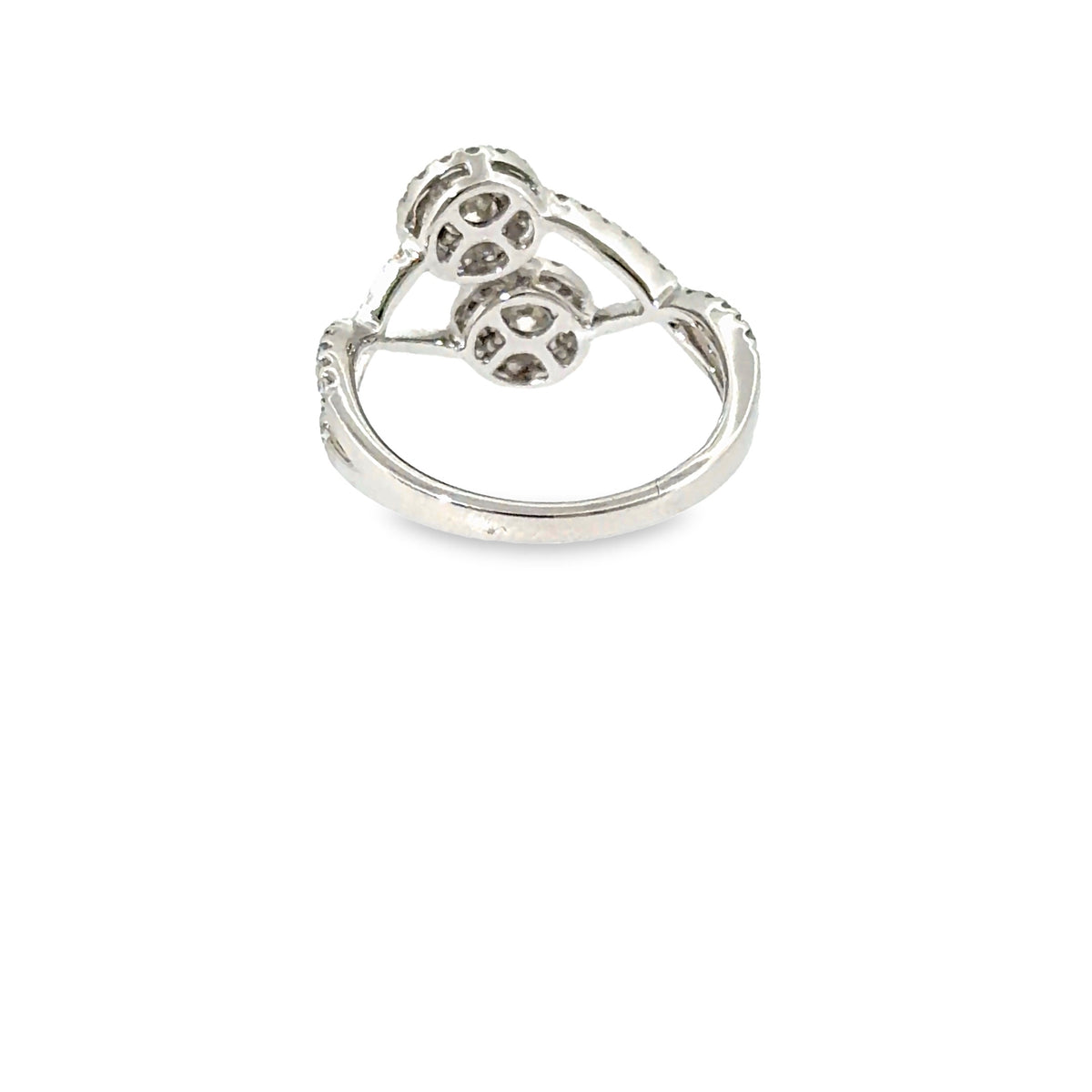 The Moonlit Twins Ring, 1.02ct Diamond, 18K White Gold by Benji Designs, view 4