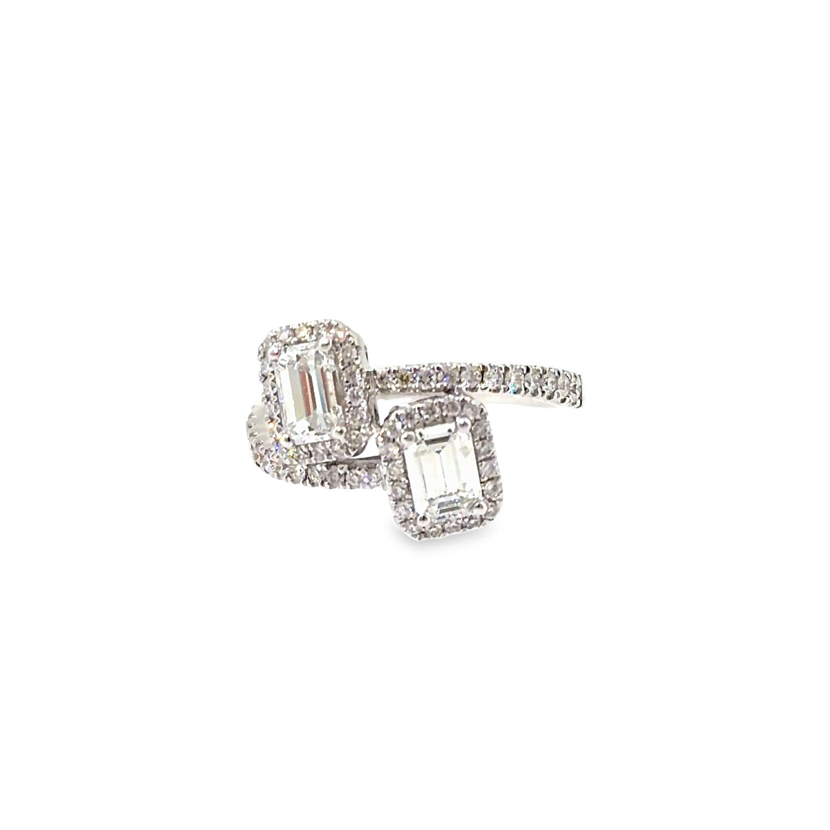 The Glass House Ring, 1.45ct Diamond, 18K White Gold by Benji Designs, view 2