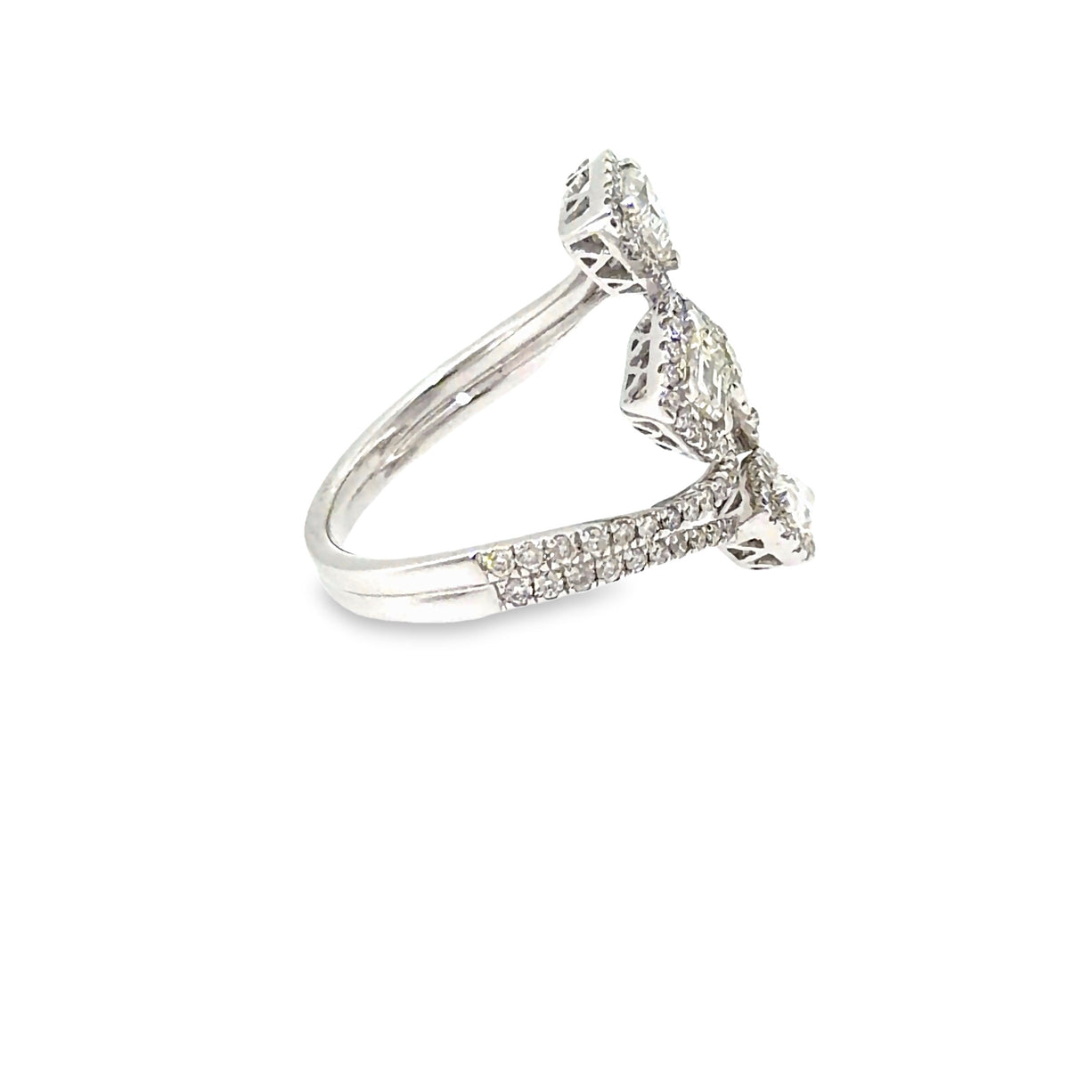 The Grand Mosaic Ring, 1.30ct Diamond, 18K White Gold by Benji Designs, view 5