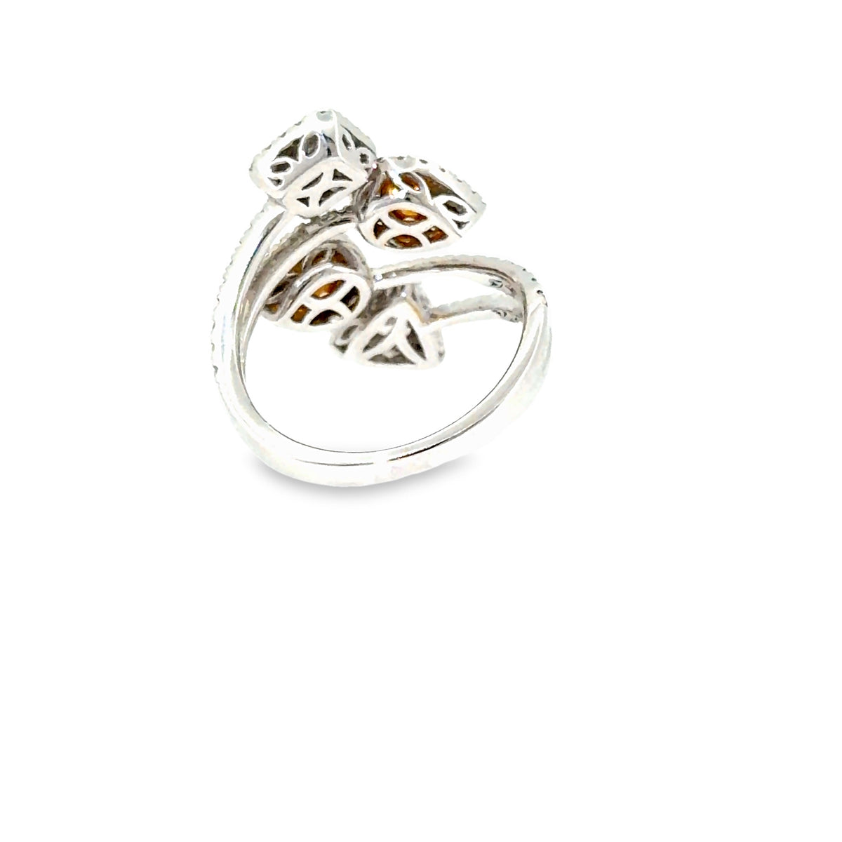 The Canary Constellation Ring, 2.51ct Yellow & White Diamond, 18K White Gold by Benji Designs, view 4
