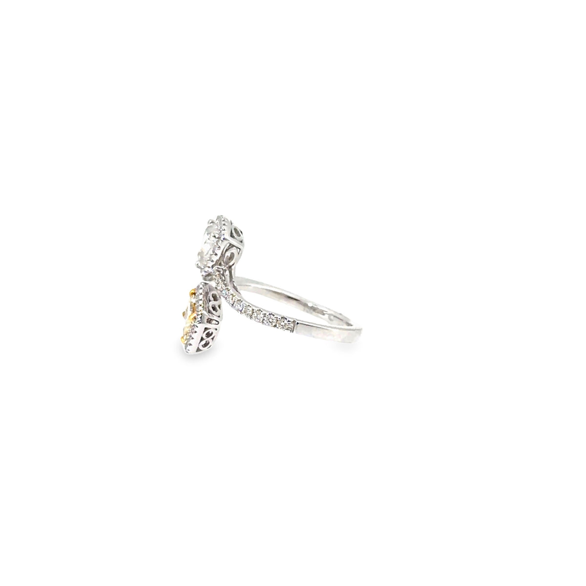 The Sun & Prism Ring, 1.50ct Yellow Diamond, 18K White Gold by Benji Designs, view 3