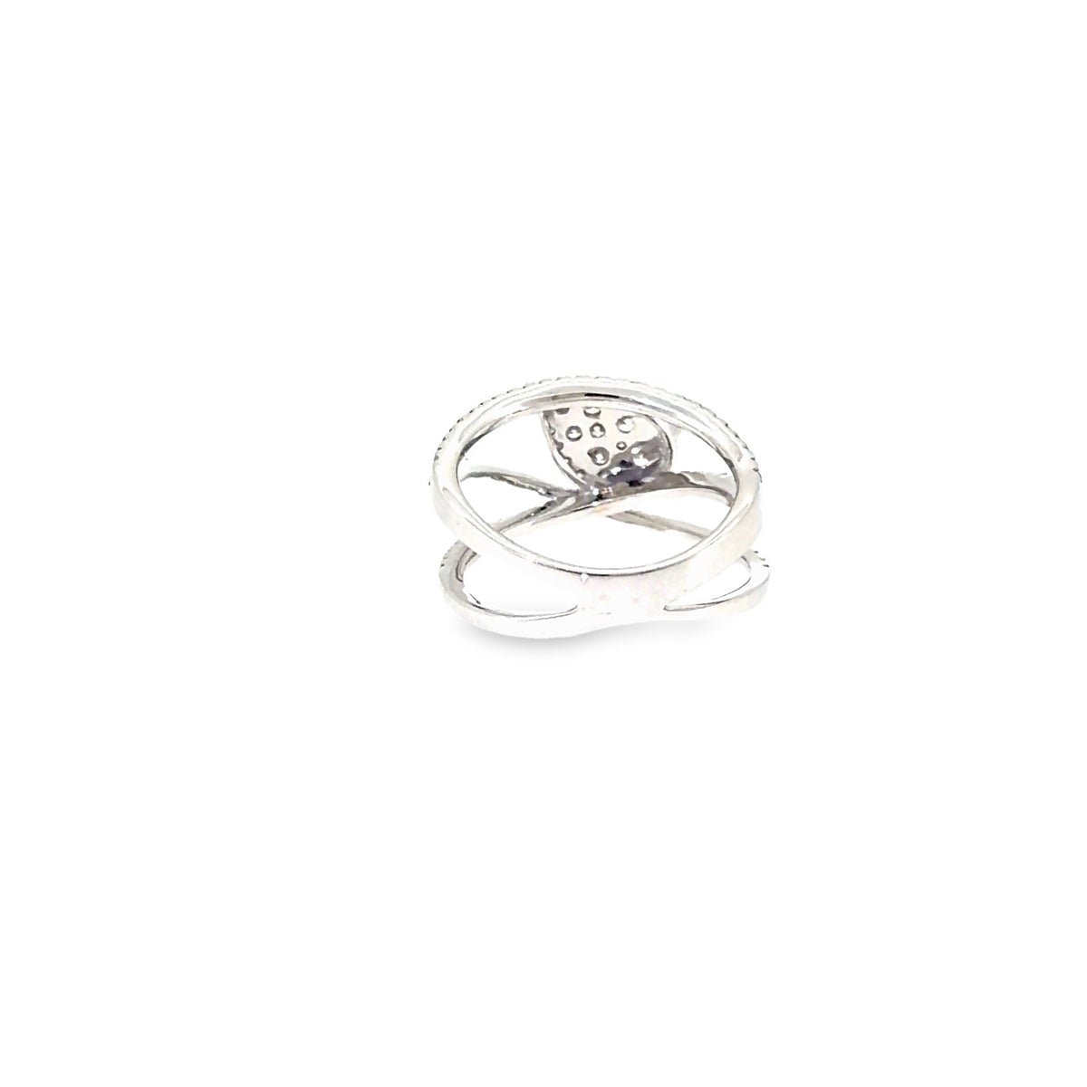 The Starlit Swirl Ring, 0.92ct Diamond, 18K White Gold by Benji Designs, view 4