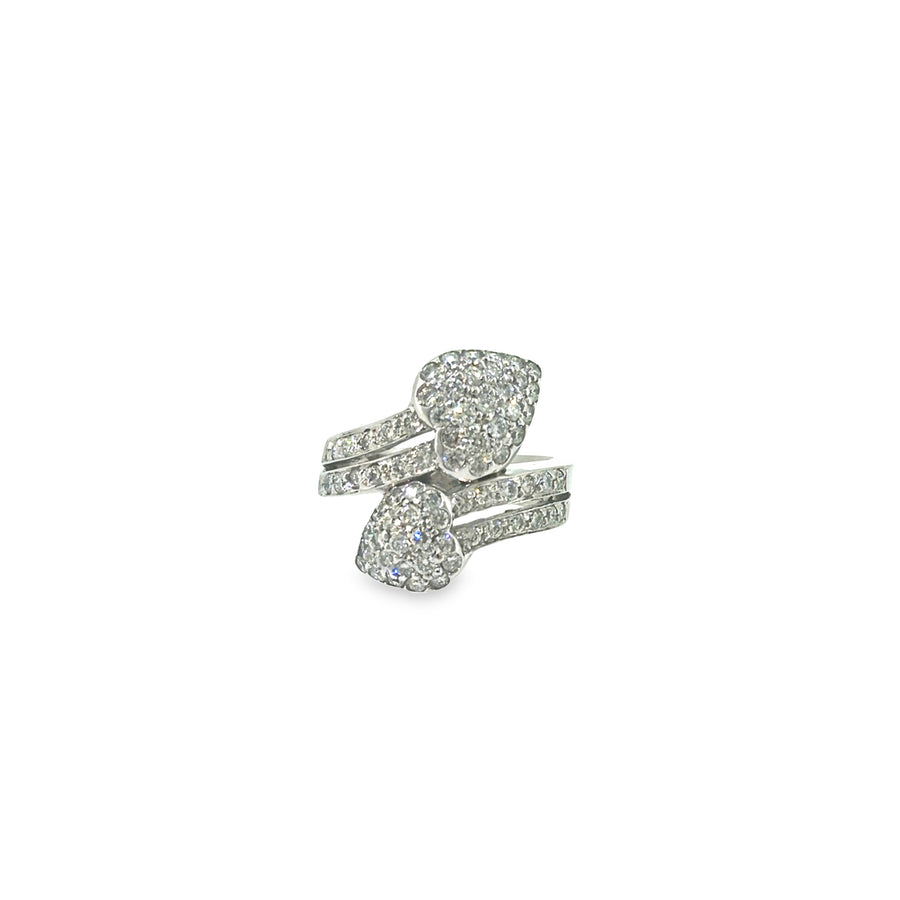 The Ice Wave Ring, 1.65ct Diamond, 14K White Gold by Benji Designs, view 1