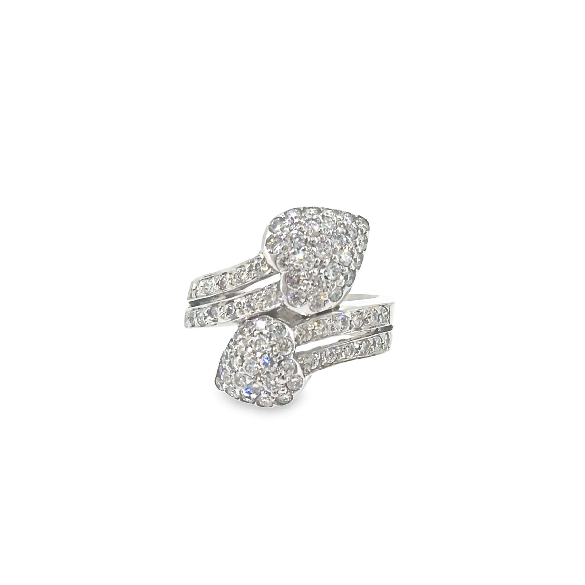 The Ice Wave Ring, 1.65ct Diamond, 14K White Gold by Benji Designs, view 2