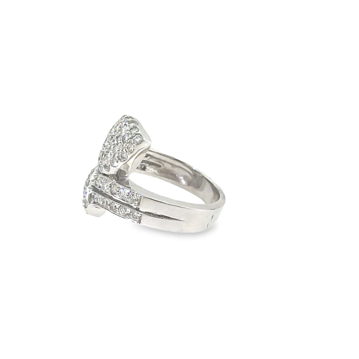 The Ice Wave Ring, 1.65ct Diamond, 14K White Gold by Benji Designs, view 3