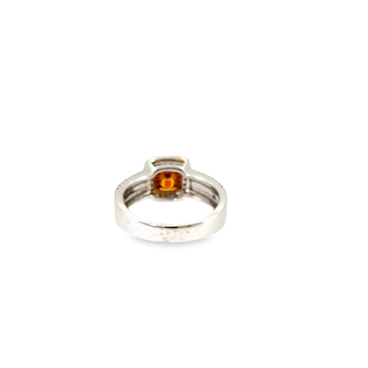 The Amber Blaze Ring, 2.55ct Brown-Orange Diamond, 18K White Gold by Benji Designs, view 4