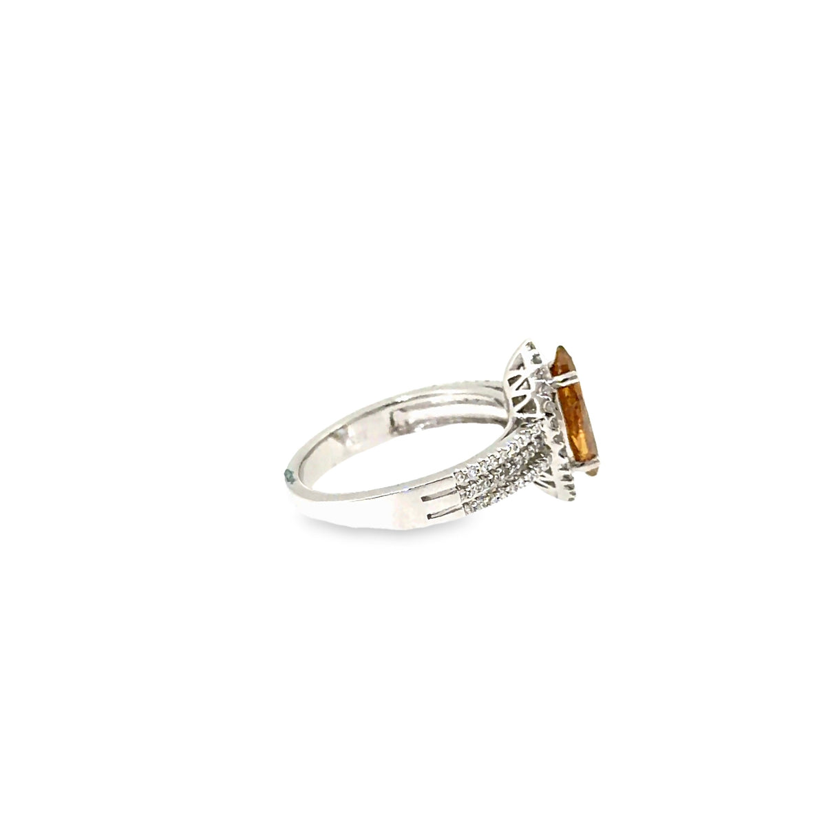 The Whiskey Marquise Ring, 1.85ct Brown Diamond, 18K White Gold by Benji Designs, view 5