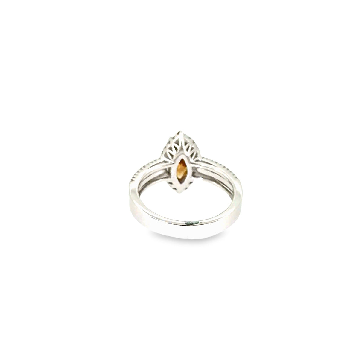 The Whiskey Marquise Ring, 1.85ct Brown Diamond, 18K White Gold by Benji Designs, view 4