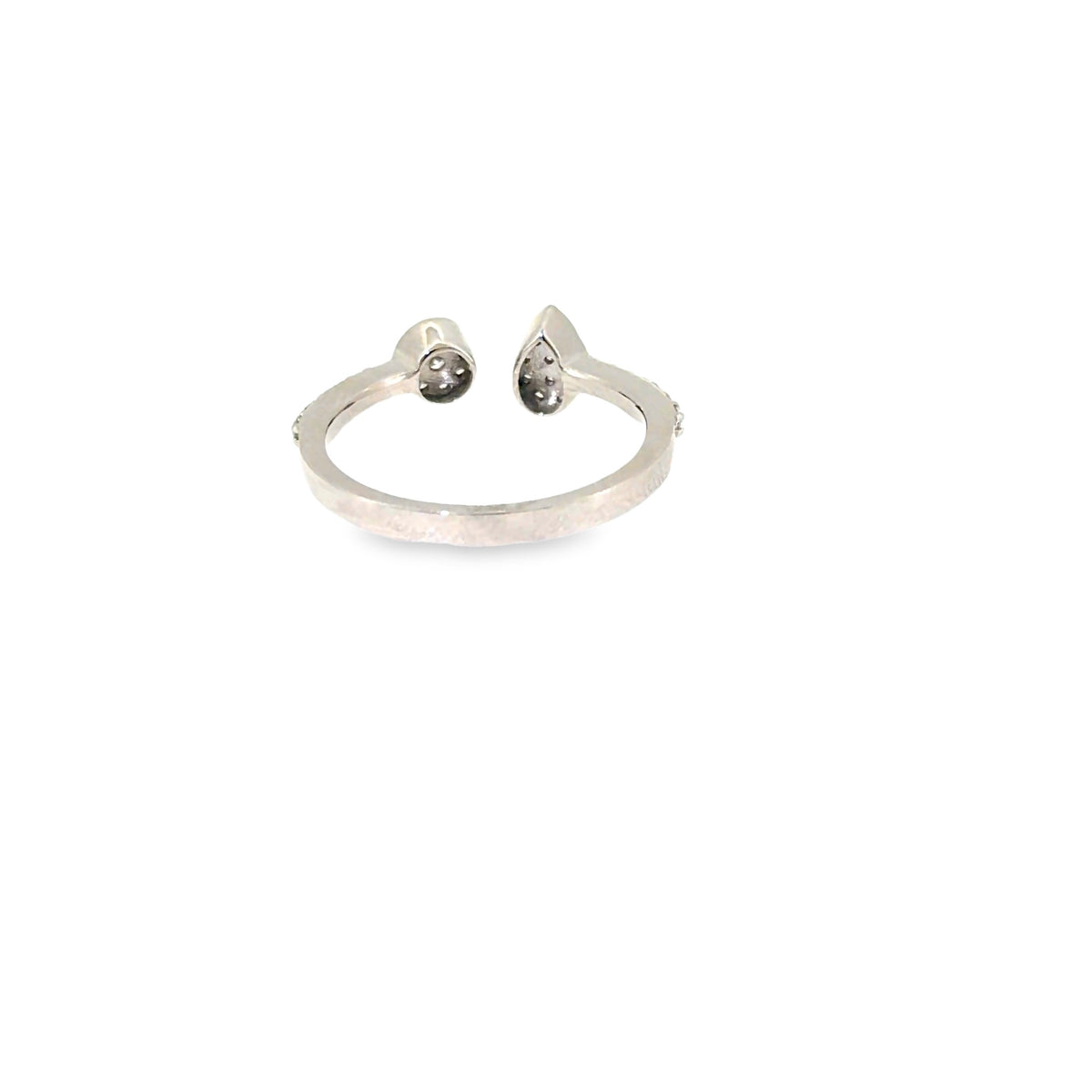 The Dewdrop Duo Ring, 0.35ct Diamond, 14K White Gold by Benji Designs, view 4