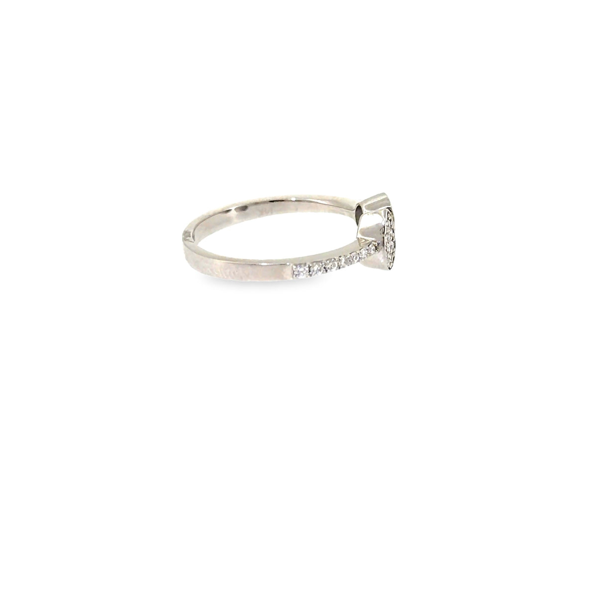 The Dewdrop Duo Ring, 0.35ct Diamond, 14K White Gold by Benji Designs, view 5