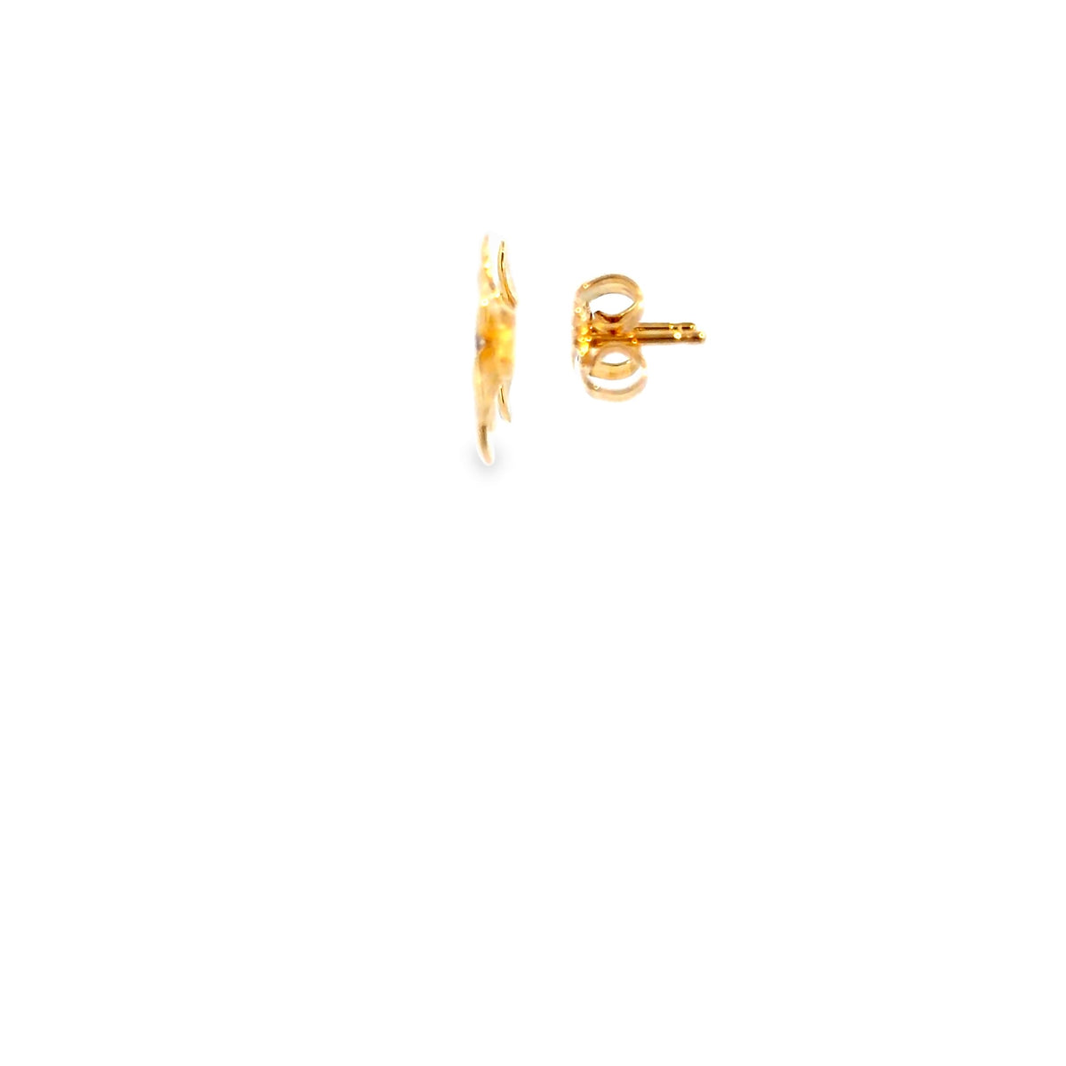 The Golden Daisy Studs, 0.50ct Diamond, 14K Yellow Gold by Benji Designs, view 3