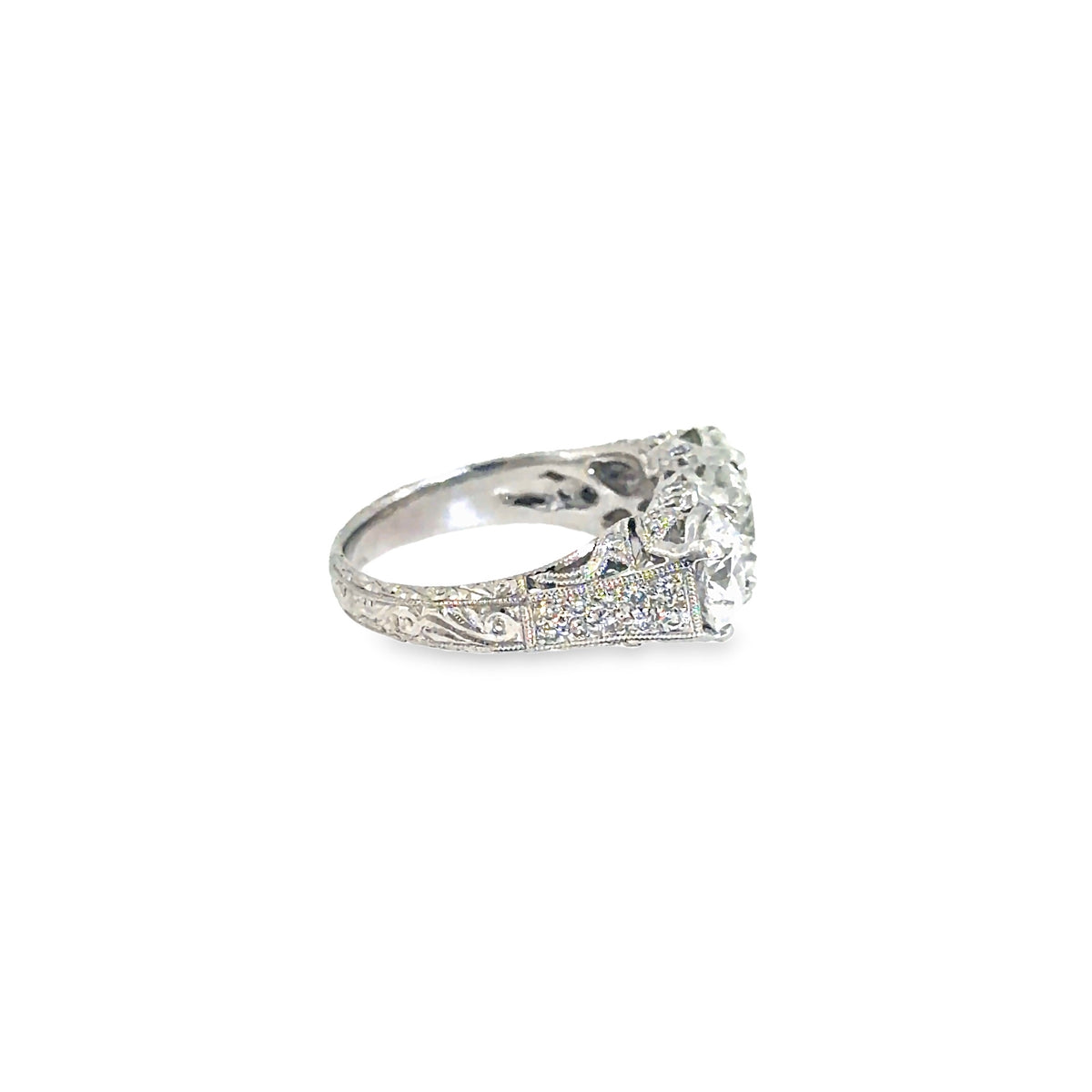 The Grand Trilogy Ring, 3.76ct Diamond, Platinum by Benji Designs, view 2