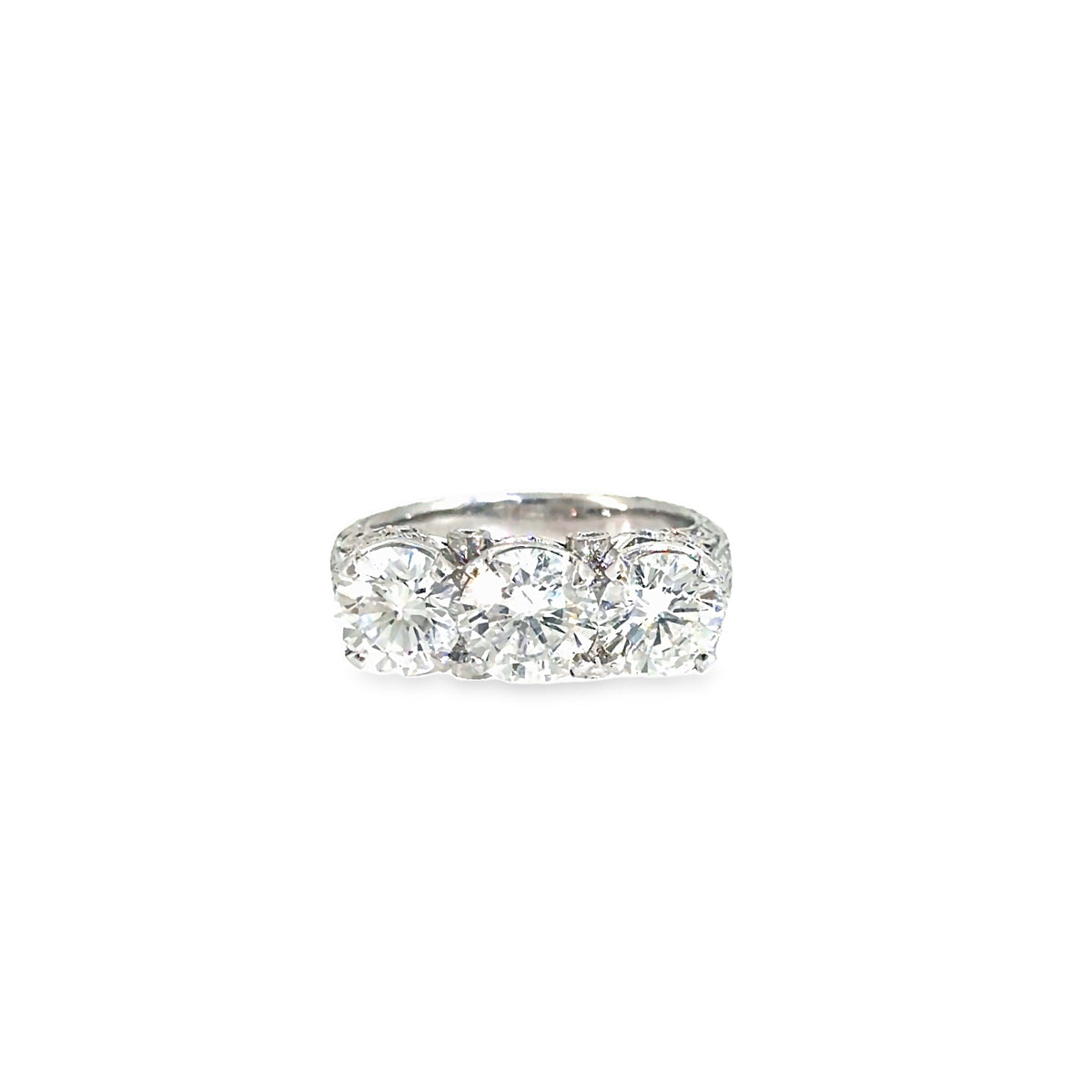 The Grand Trilogy Ring, 3.76ct Diamond, Platinum by Benji Designs, view 4